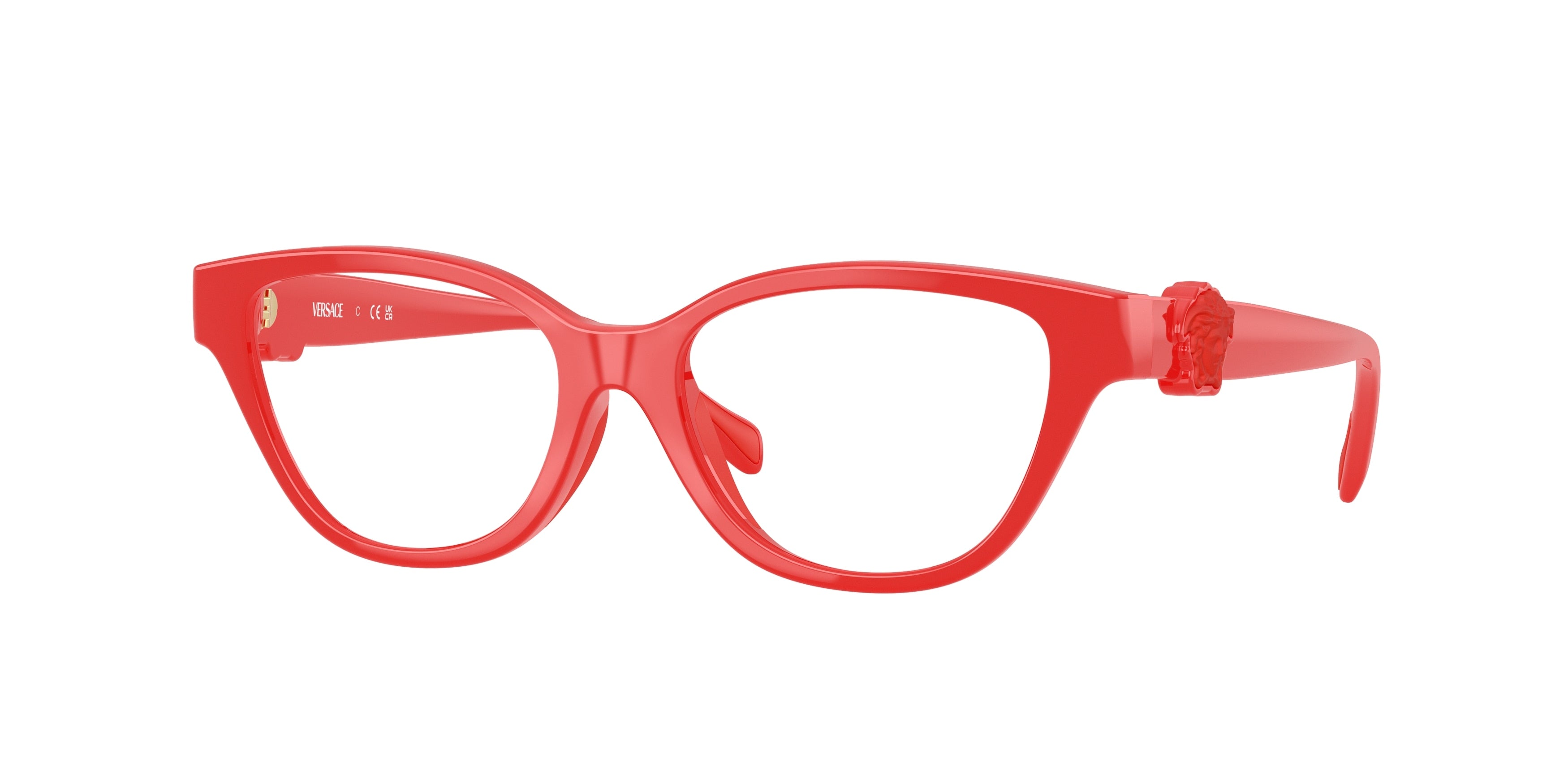 Versace Kids VK3011U Cat Eye Eyeglasses 5529-Red 49-130-15 - Color Map Red