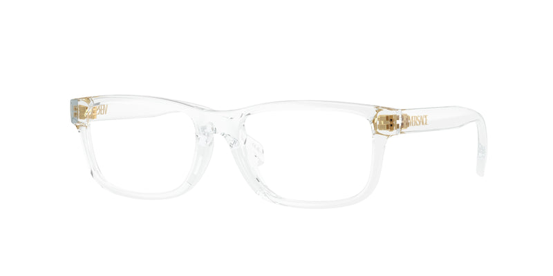 Versace Kids VK3013U Rectangle Eyeglasses 148-Transparent Crystal 49-130-16 - Color Map Transparent