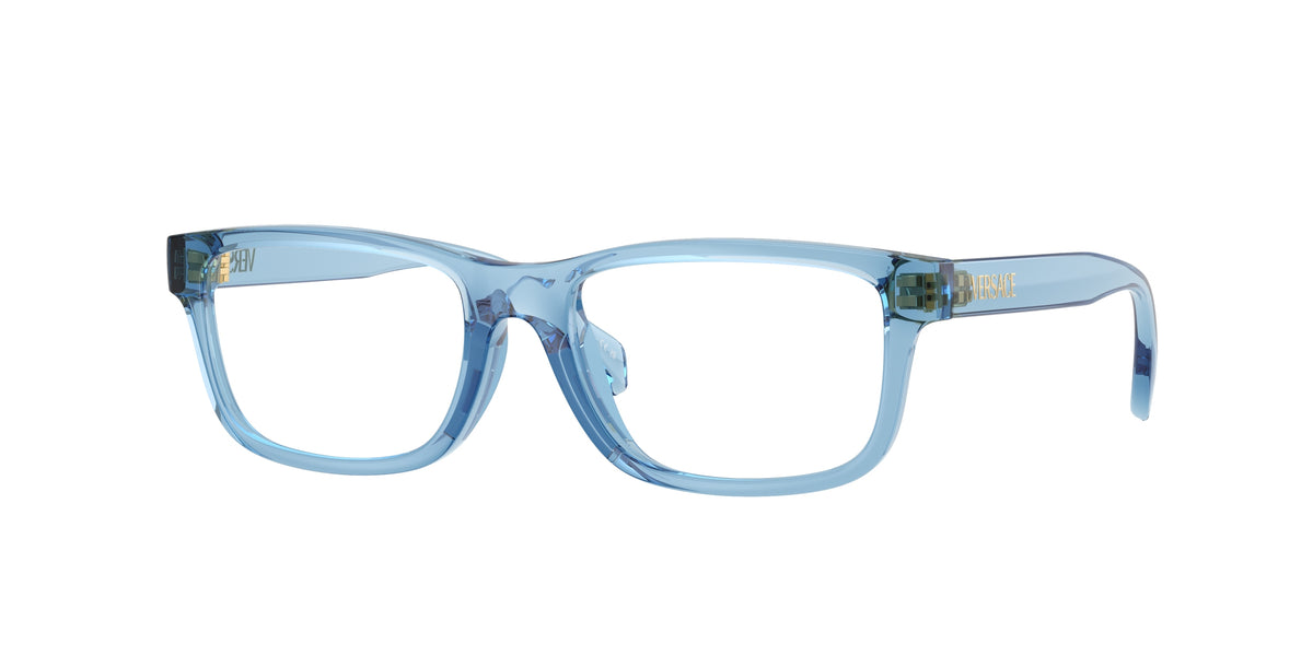 Versace Kids VK3013U Rectangle Eyeglasses 5535-Transparent Pale Blue 49-130-16 - Color Map Blue
