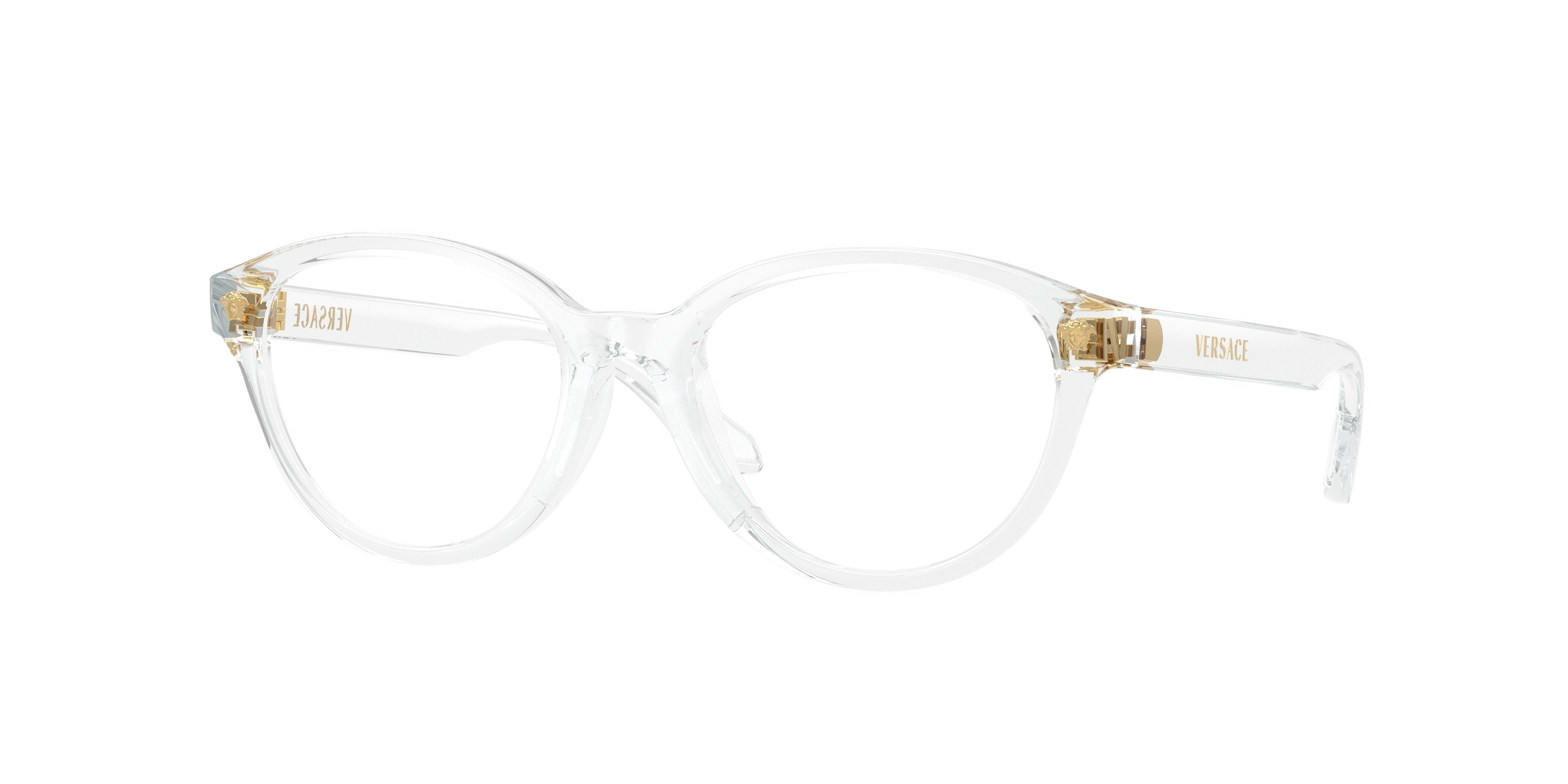 Versace Kids VK3014U Phantos Eyeglasses 148-Crystal 48-125-16 - Color Map Transparent