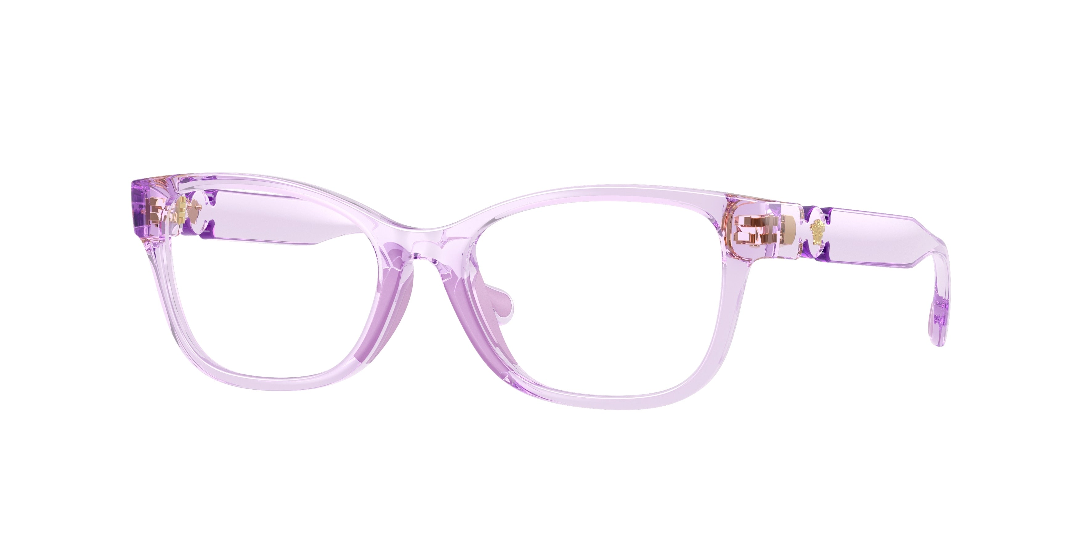 Versace Kids VK3016U Cat Eye Eyeglasses 5372-Tansparent Lillac 49-130-16 - Color Map Violet