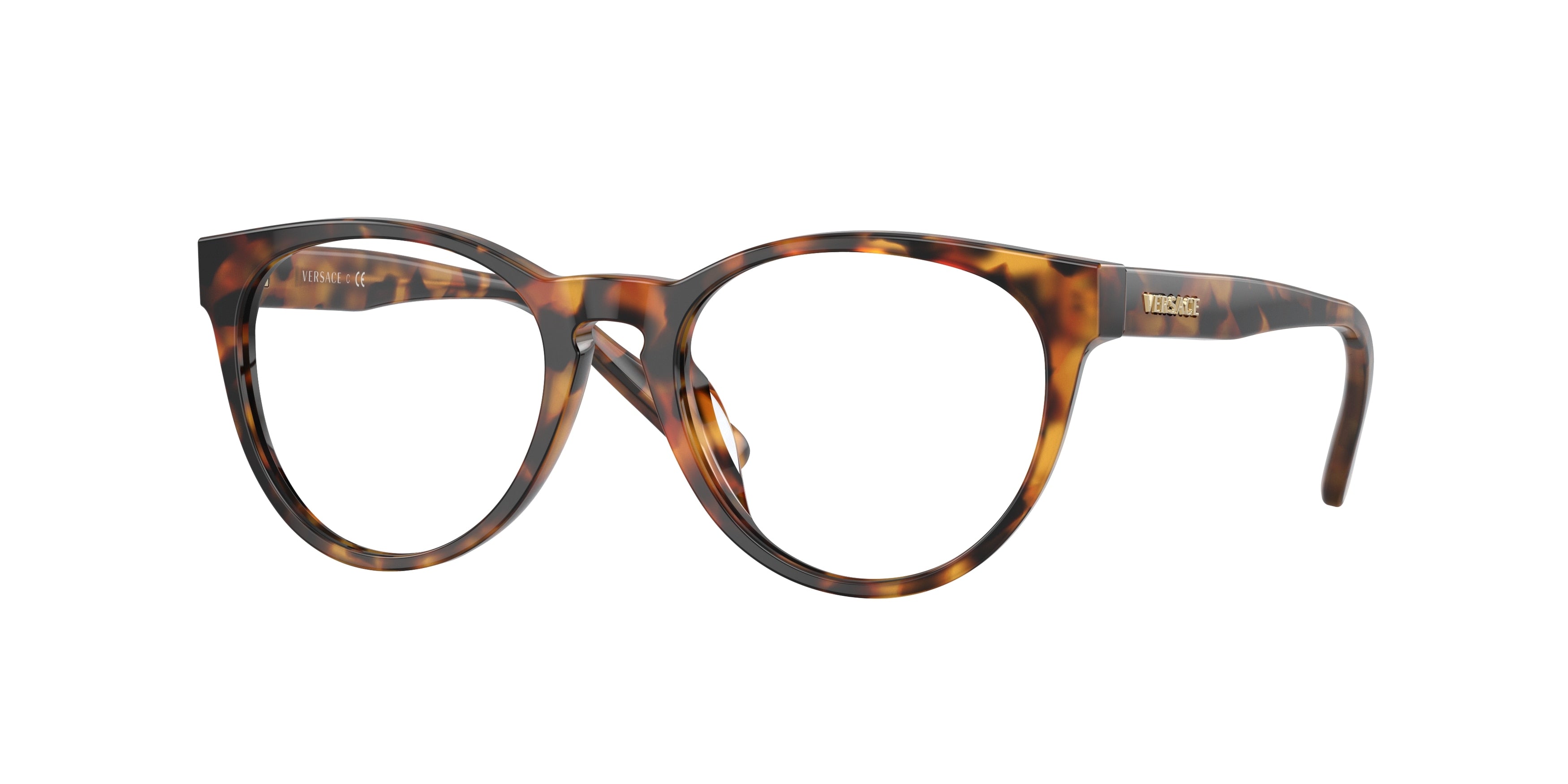 Versace Kids VK3321U Phantos Eyeglasses 5119-Havana 48-130-17 - Color Map Tortoise