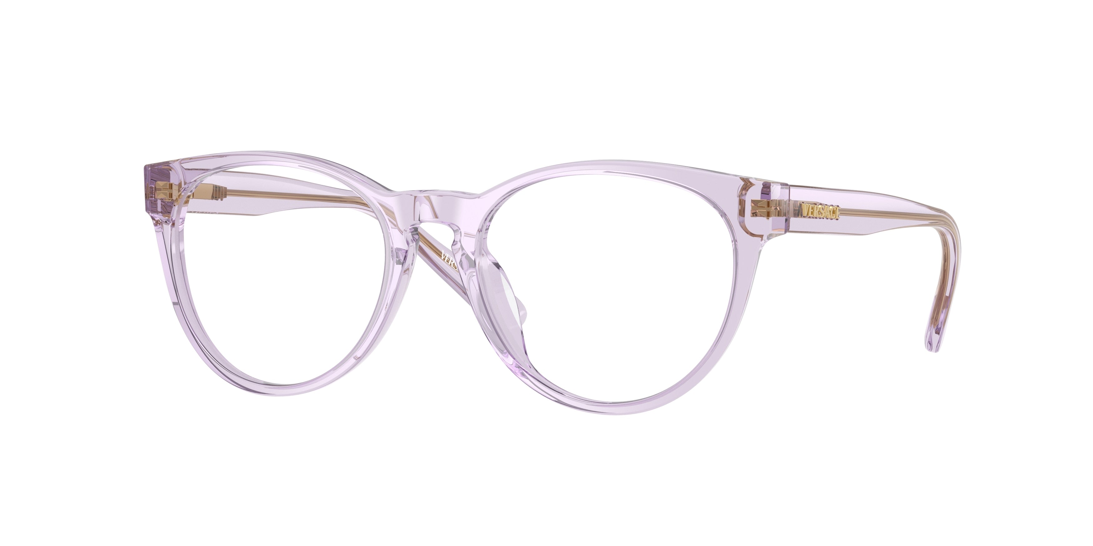 Versace Kids VK3321U Phantos Eyeglasses 5372-Pink Transparent 48-130-17 - Color Map Pink