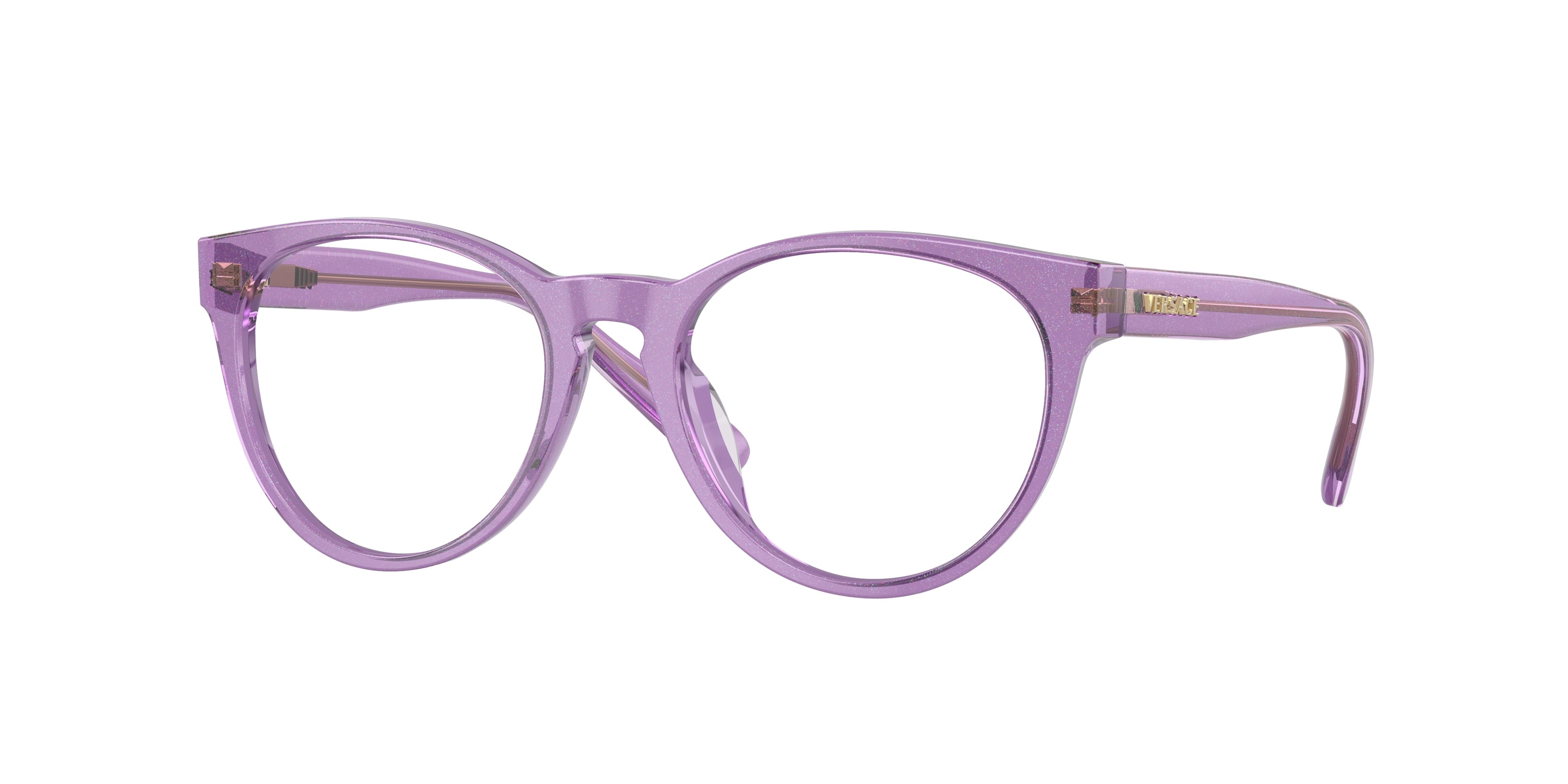 Versace Kids VK3321U Phantos Eyeglasses 5373-Lilac Glitter 48-130-17 - Color Map Violet