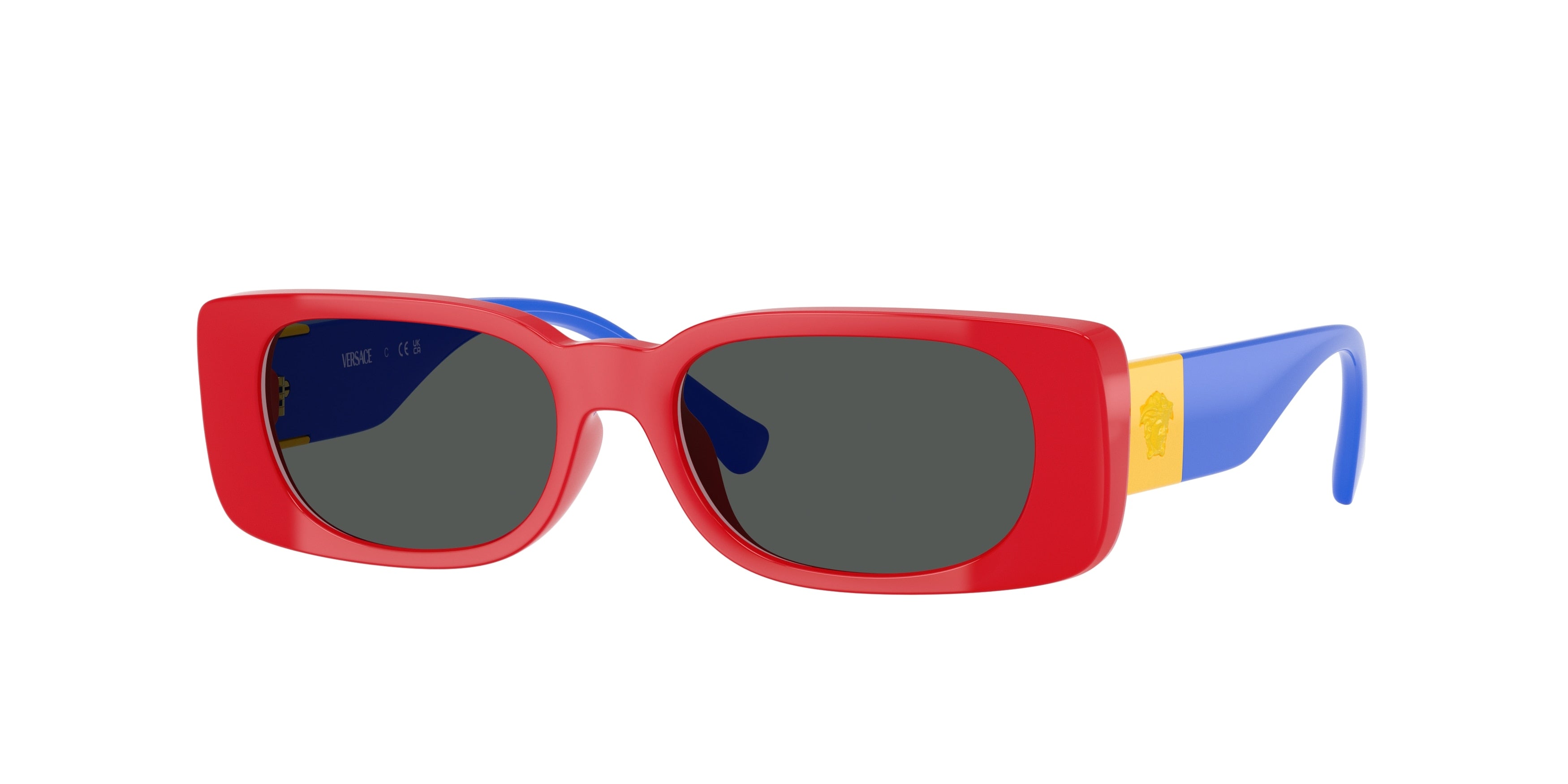 Versace Kids VK4003U Rectangle Sunglasses 506587-Red 47-130-15 - Color Map Red