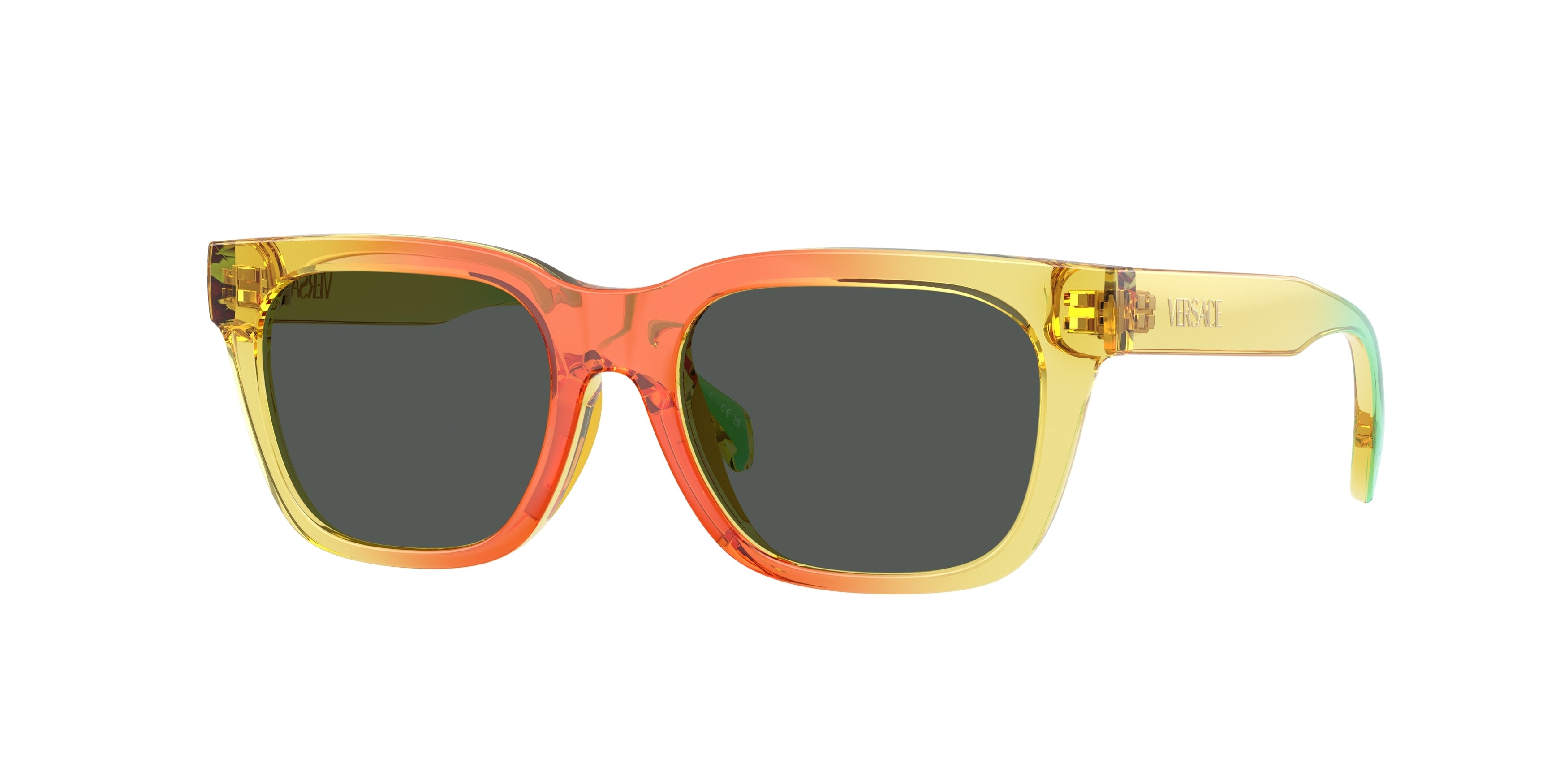 Versace Kids VK4006U Square Sunglasses 553087-Gradient Orange Yellow Green 47-130-16 - Color Map Yellow