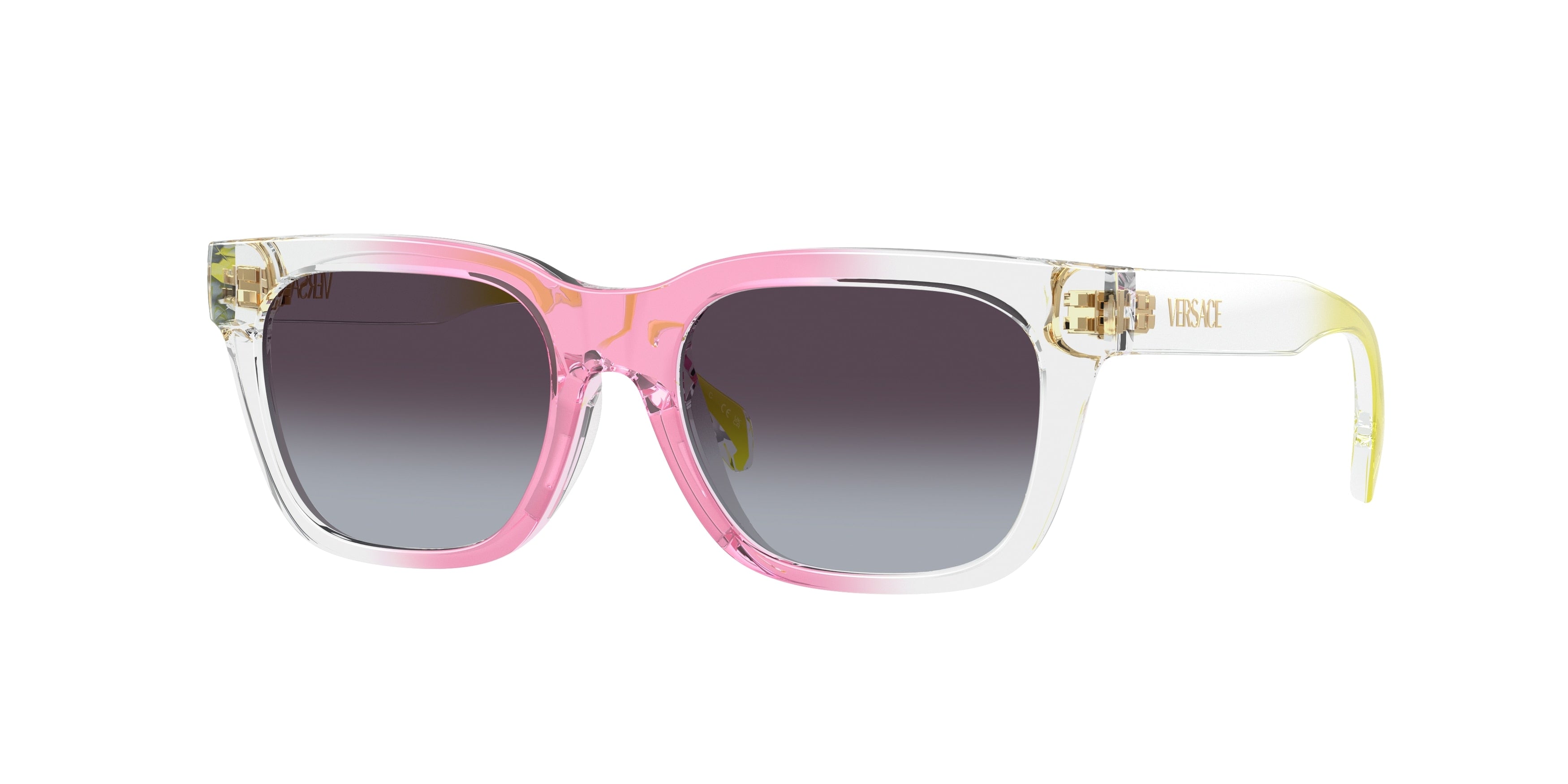 Versace Kids VK4006U Square Sunglasses 55318G-Gradient Pink Transparent Yellow 47-130-16 - Color Map Blue