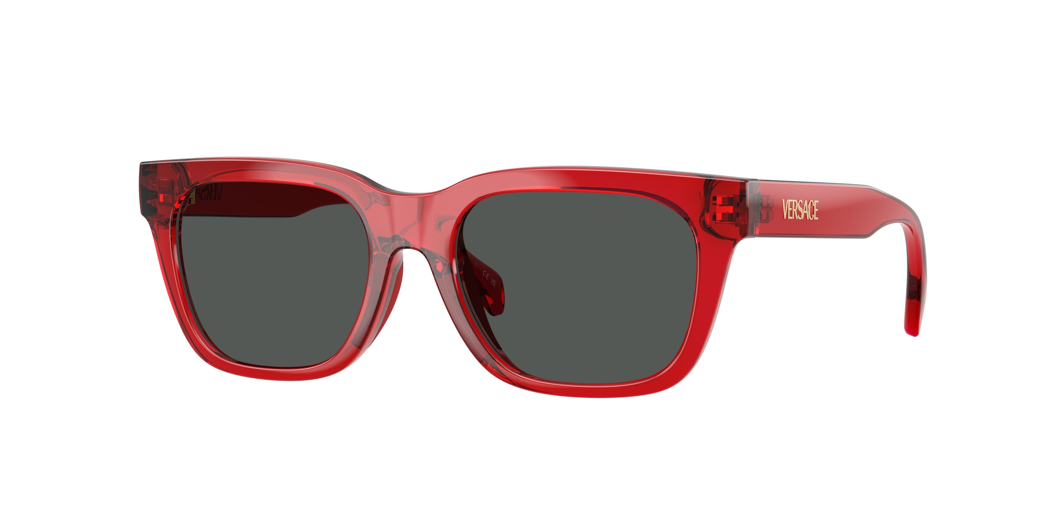 Versace Kids VK4006U Square Sunglasses 553387-Transparent Red 47-130-16 - Color Map Red