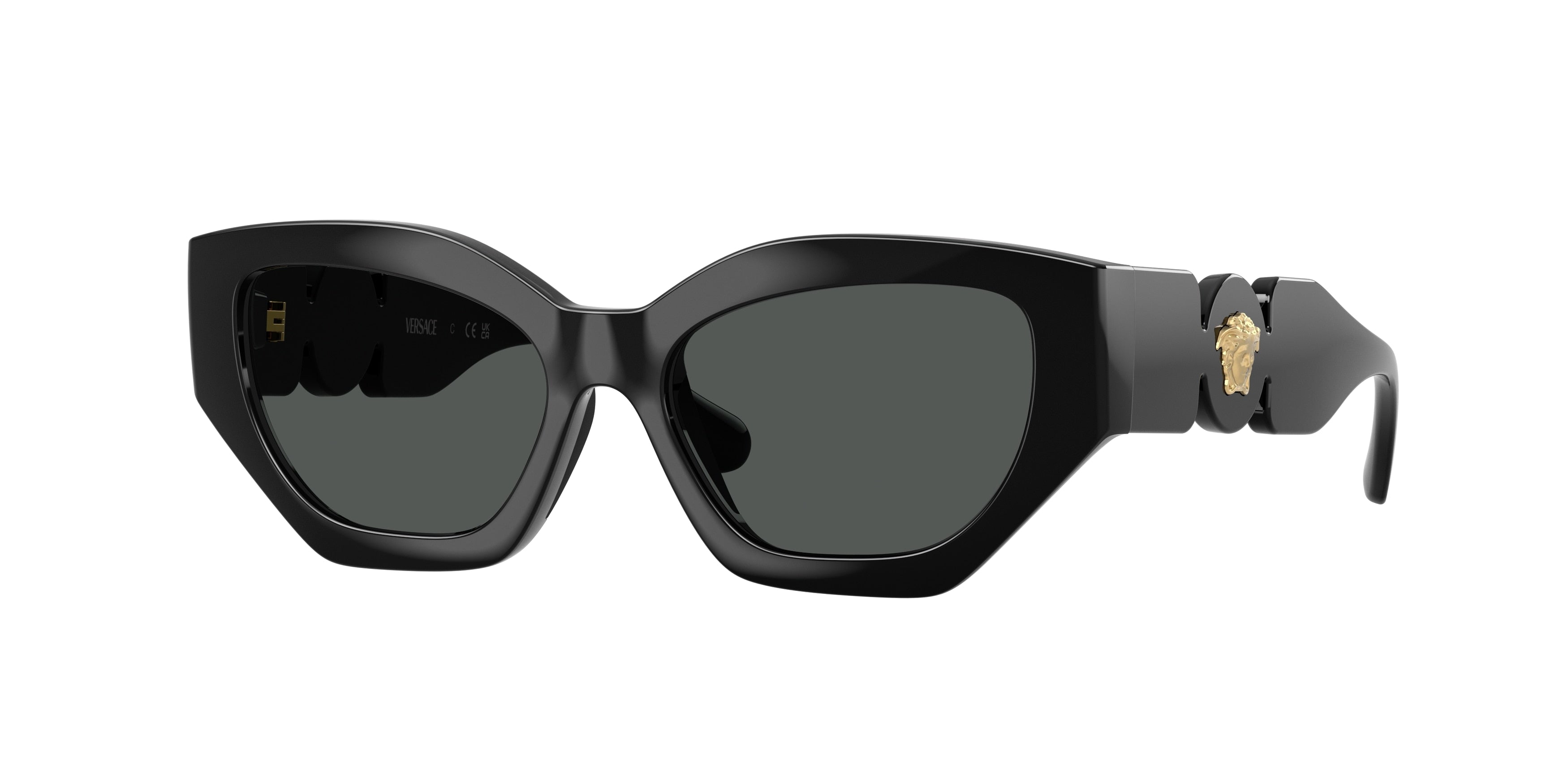 Versace Kids VK4007U Irregular Sunglasses GB1/87-Black 48-130-15 - Color Map Black