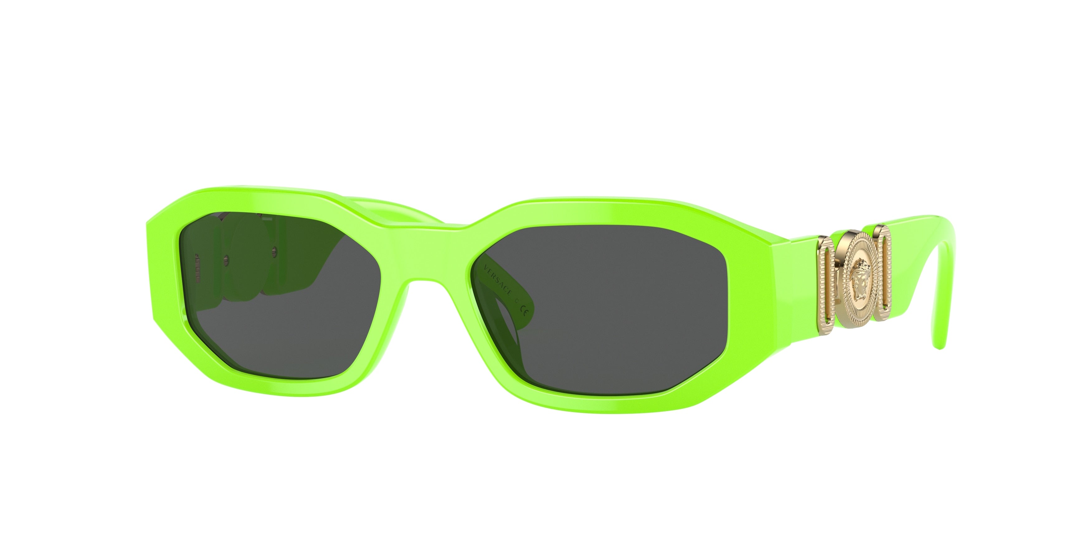 Versace Kids VK4429U Irregular Sunglasses 536987-Fluo Green 48-130-16 - Color Map Green