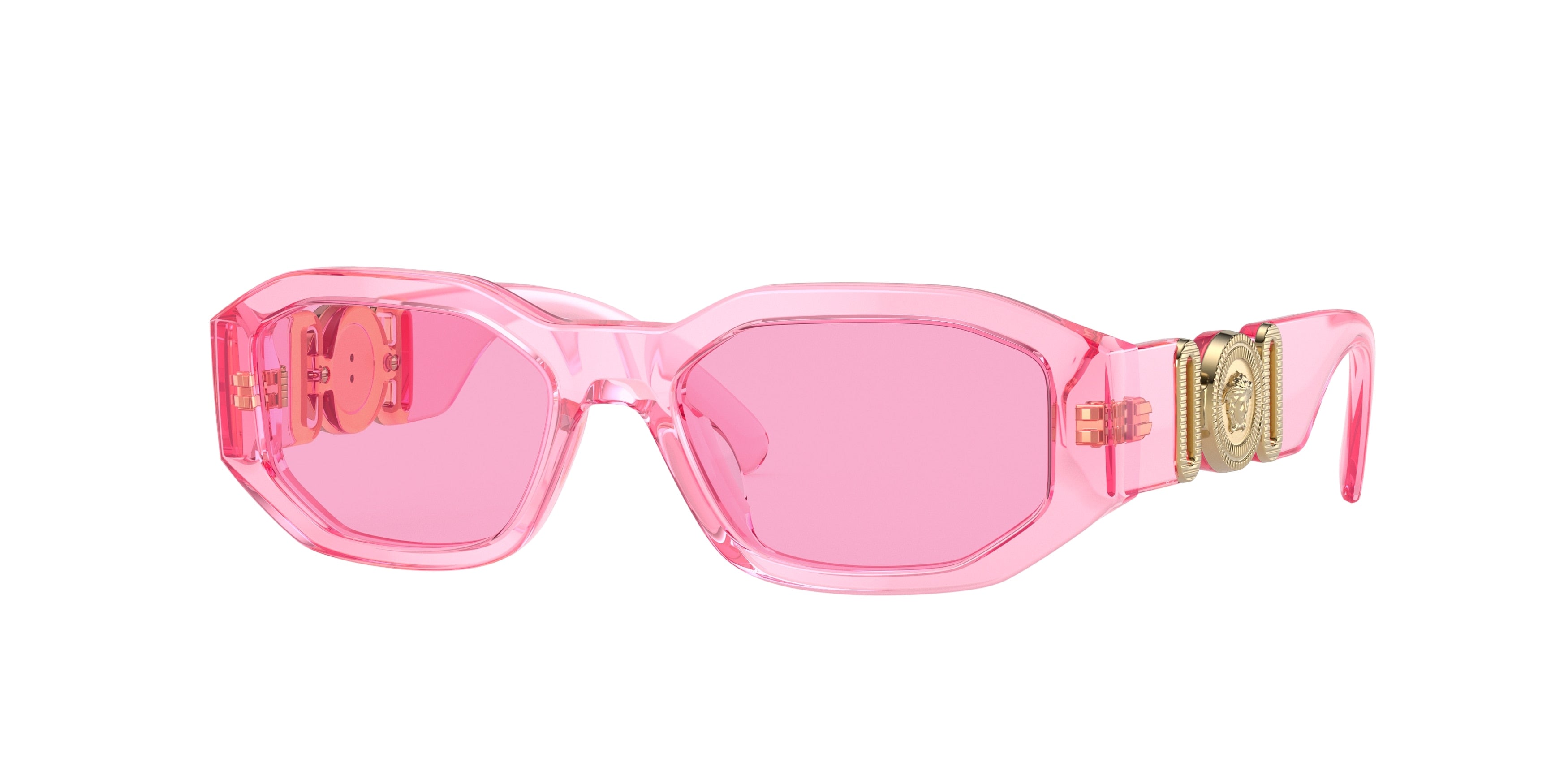 Versace Kids VK4429U Irregular Sunglasses 5370/5-Transparent Pink 48-130-16 - Color Map Pink