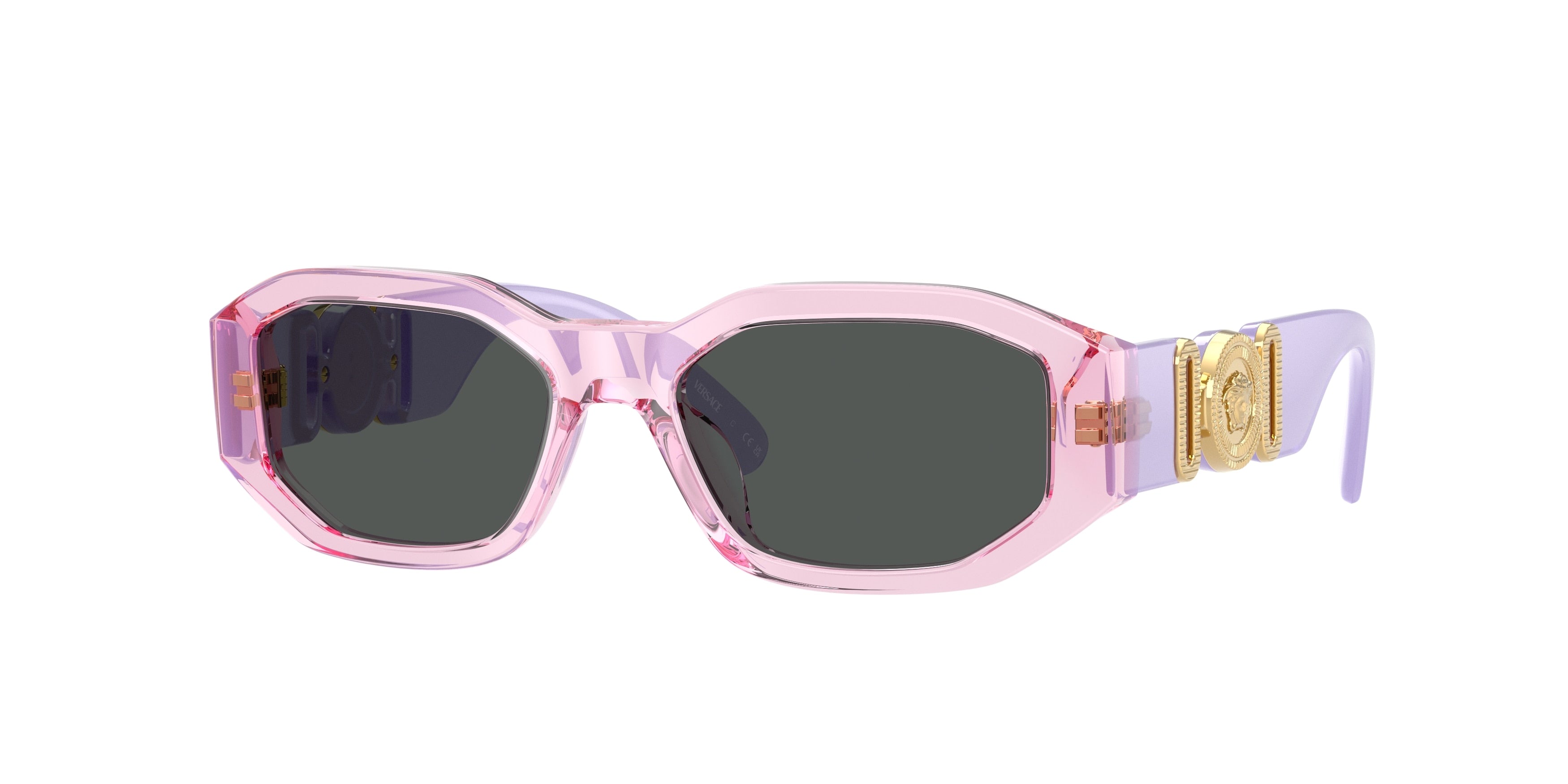 Versace Kids VK4429U Irregular Sunglasses 552687-Transparent Lavander 48-130-16 - Color Map Violet