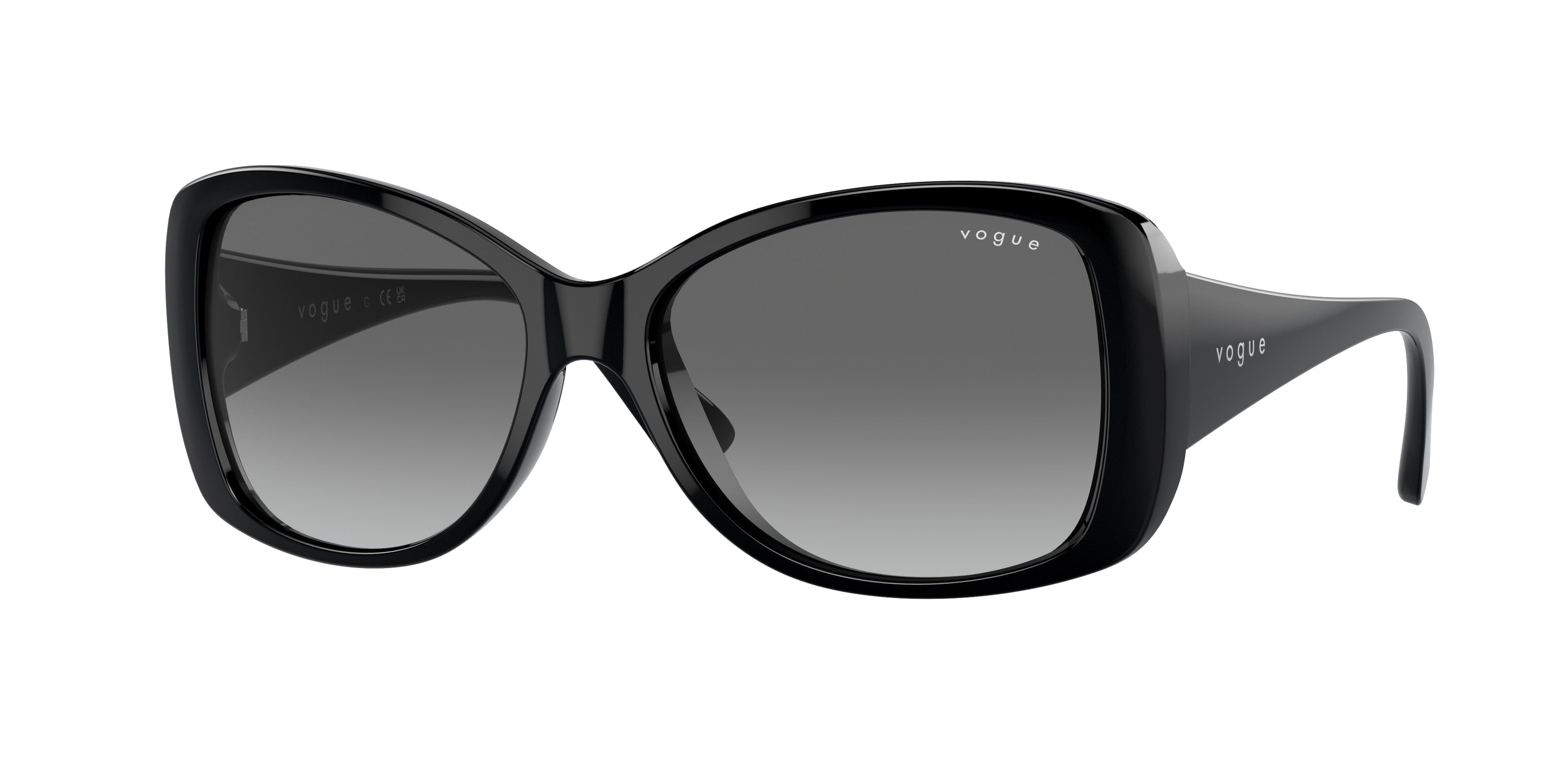 Vogue VO2843S Square Sunglasses  W44/11-Black 56-135-16 - Color Map Black