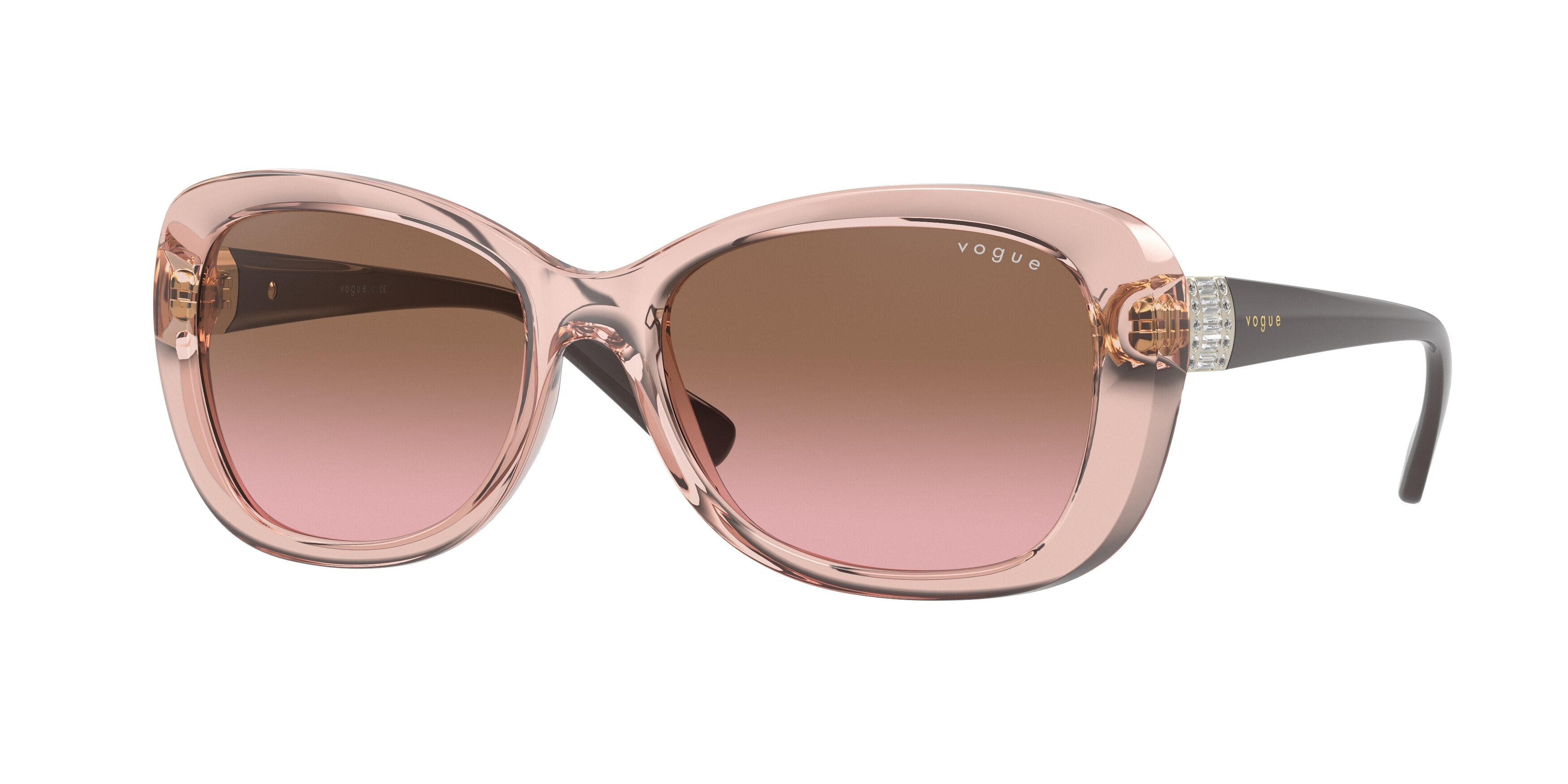 Vogue VO2943SB Butterfly Sunglasses 286414-Transparent Pink 54-135-17 - Color Map Pink