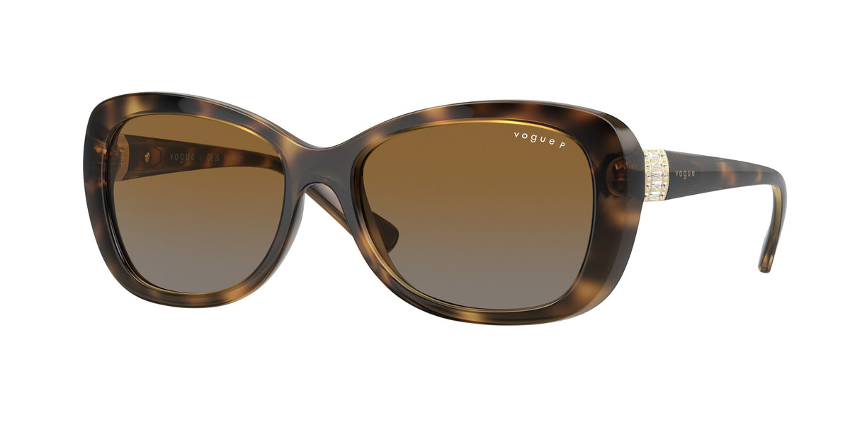 Vogue VO2943SB Butterfly Sunglasses W656T5-Dark Havana 55-135-17 - Color Map Brown