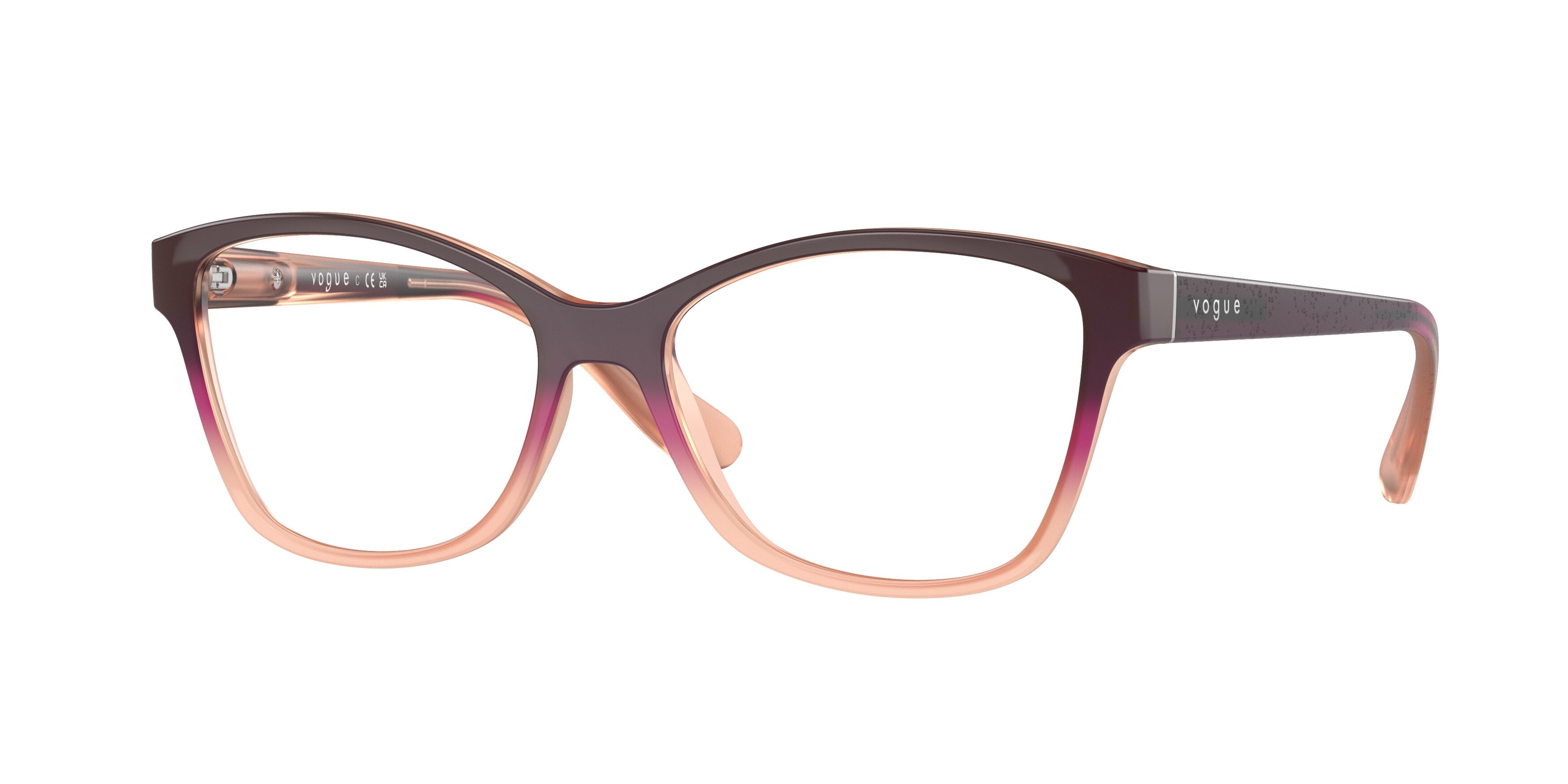 Vogue VO2998 Cat Eye Eyeglasses 2347-Violet Gradient/Opal Powder 52-140-16 - Color Map Violet
