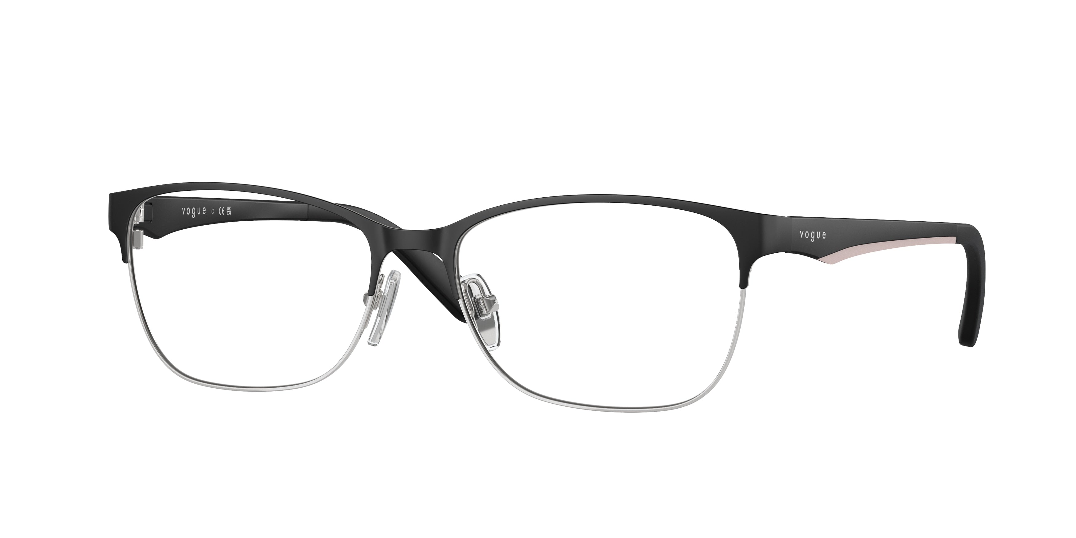Vogue VO3940 Square Eyeglasses 352S-Matte Black 54-140-16 - Color Map Black
