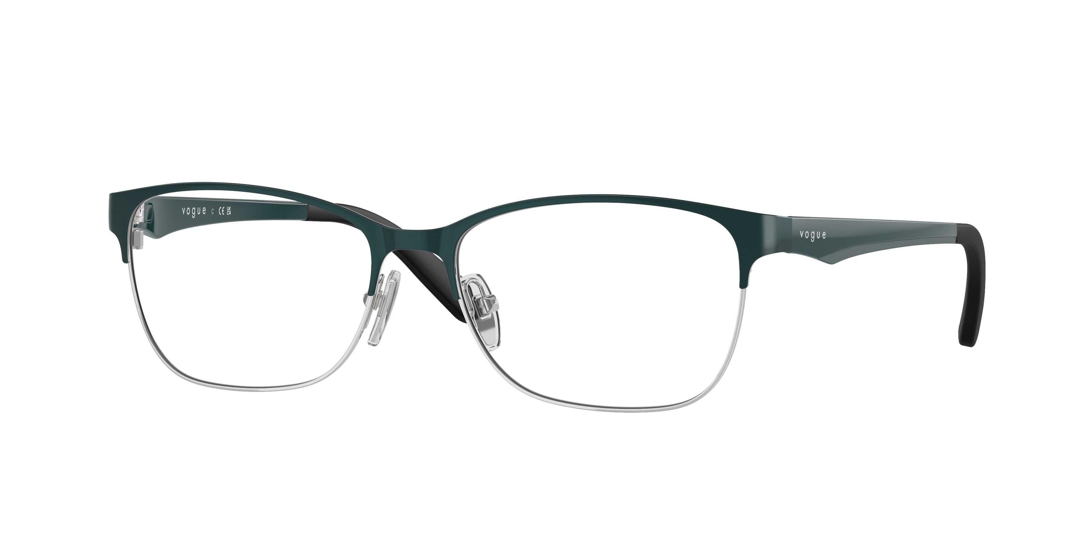 Vogue VO3940 Square Eyeglasses 5068-Dark Green 54-140-16 - Color Map Green