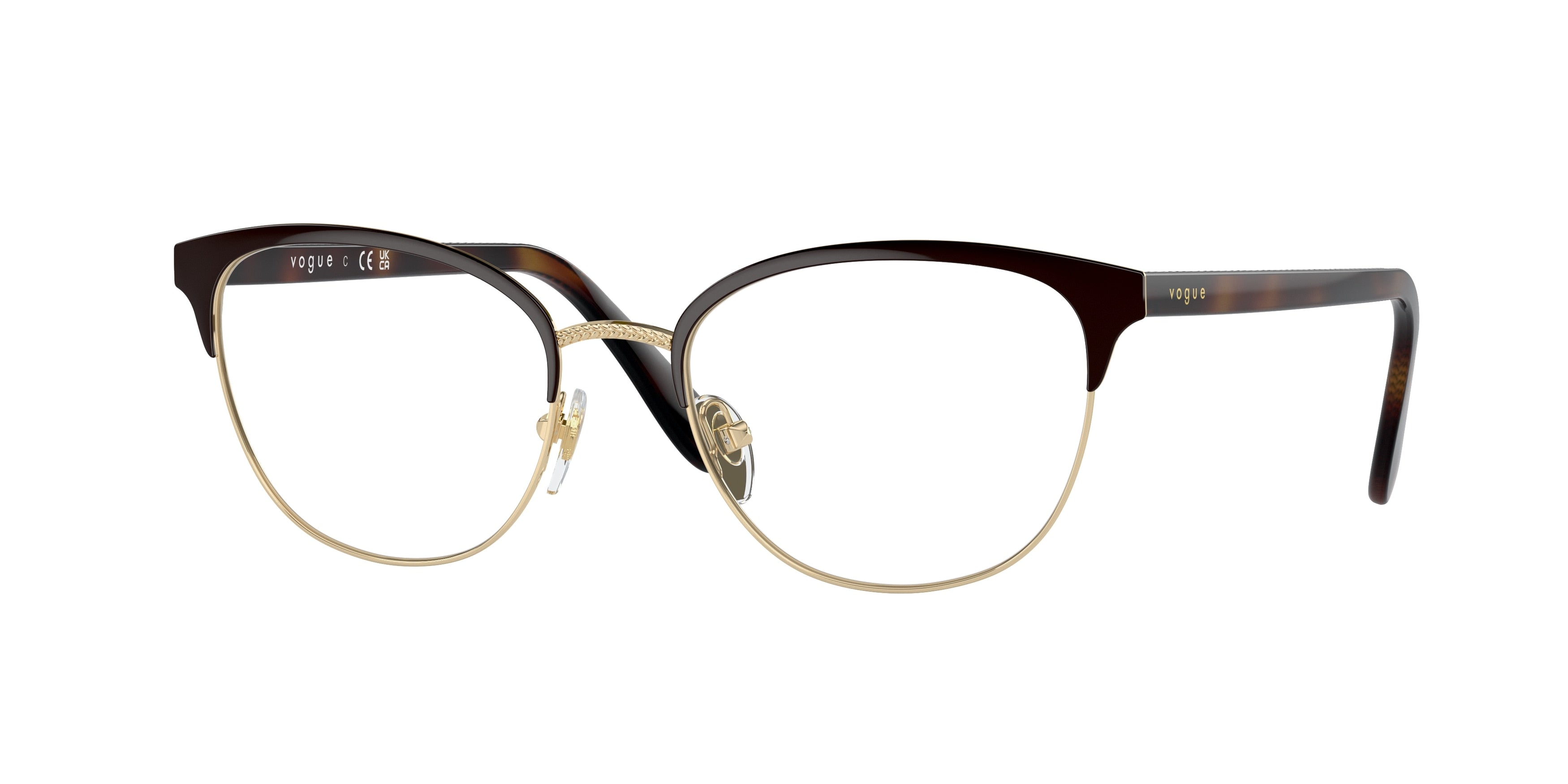 Vogue VO4088 Oval Eyeglasses 997-Brown 52-140-18 - Color Map Brown
