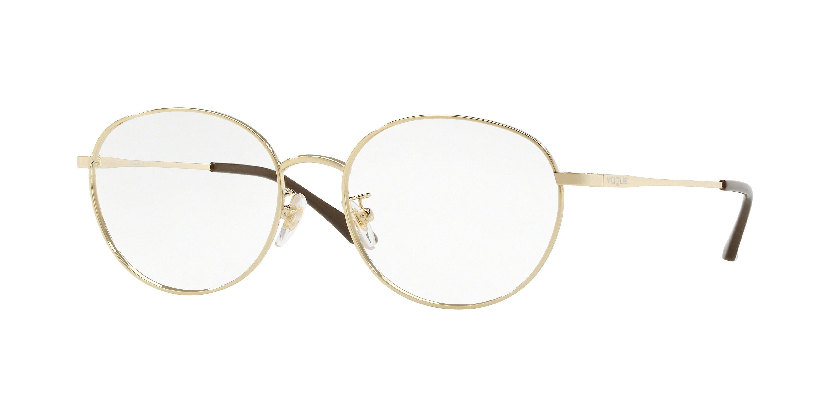 Vogue VO4116D Oval Eyeglasses 848-Pale Gold 54-140-17 - Color Map Gold