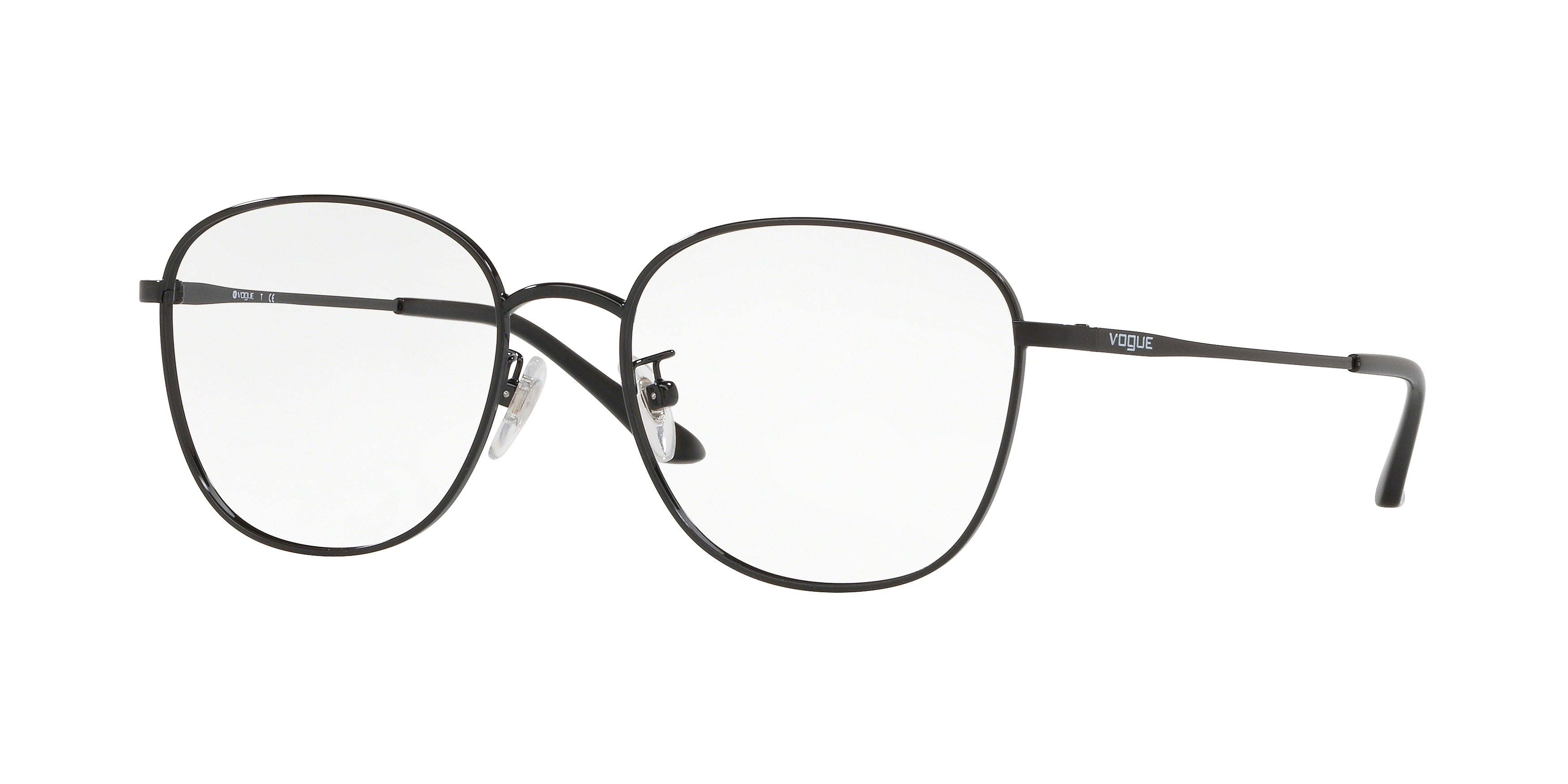 Vogue VO4124D Square Eyeglasses 352-Black 52-140-17 - Color Map Black