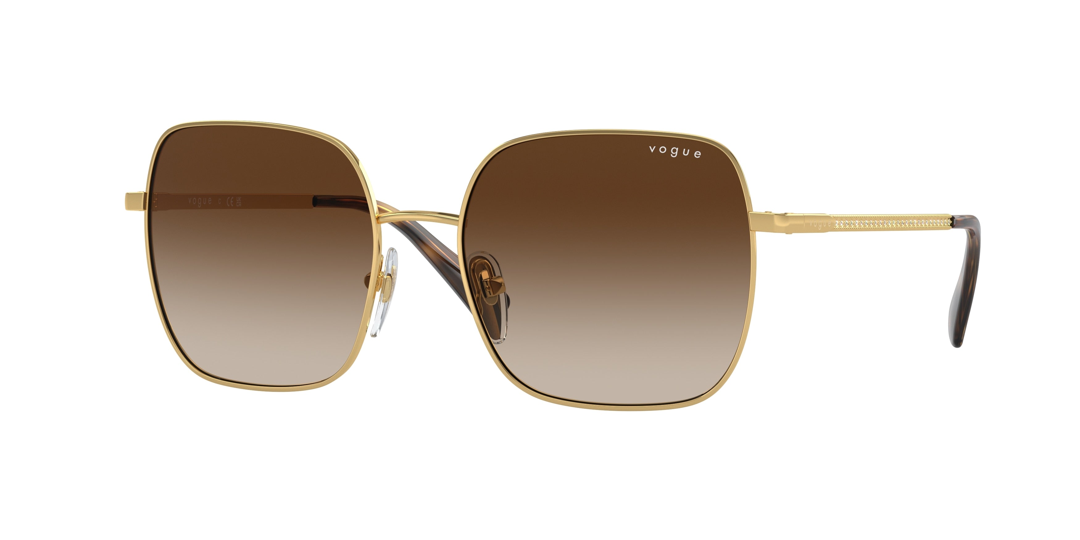 Vogue VO4175SB Square Sunglasses  280/13-Gold 53-135-17 - Color Map Gold