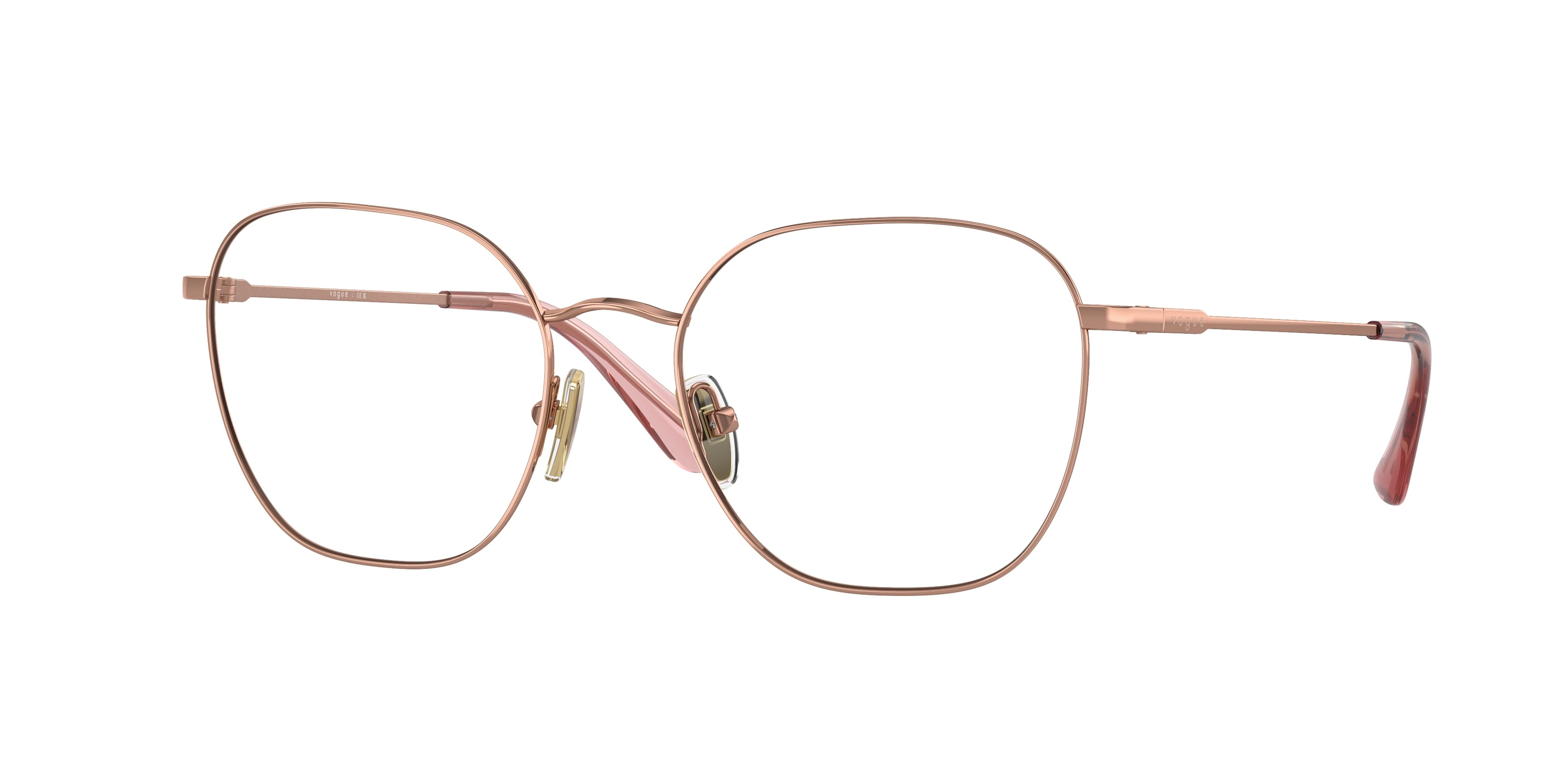 Vogue VO4178 Square Eyeglasses 5152-Rose Gold 52-135-18 - Color Map Gold