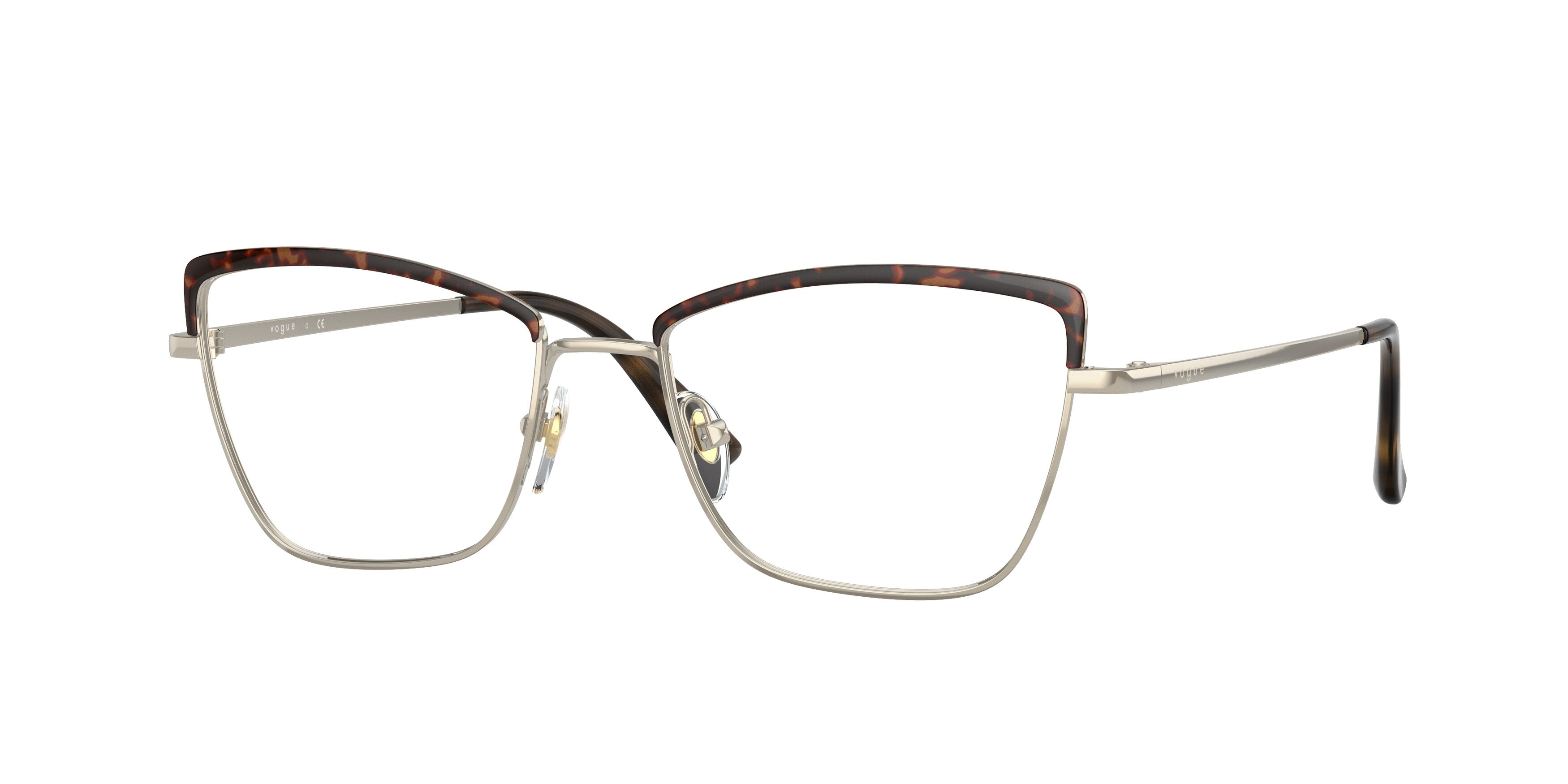 Vogue VO4185 Butterfly Eyeglasses 5078-Havana/Pale Gold 50-135-17 - Color Map Brown