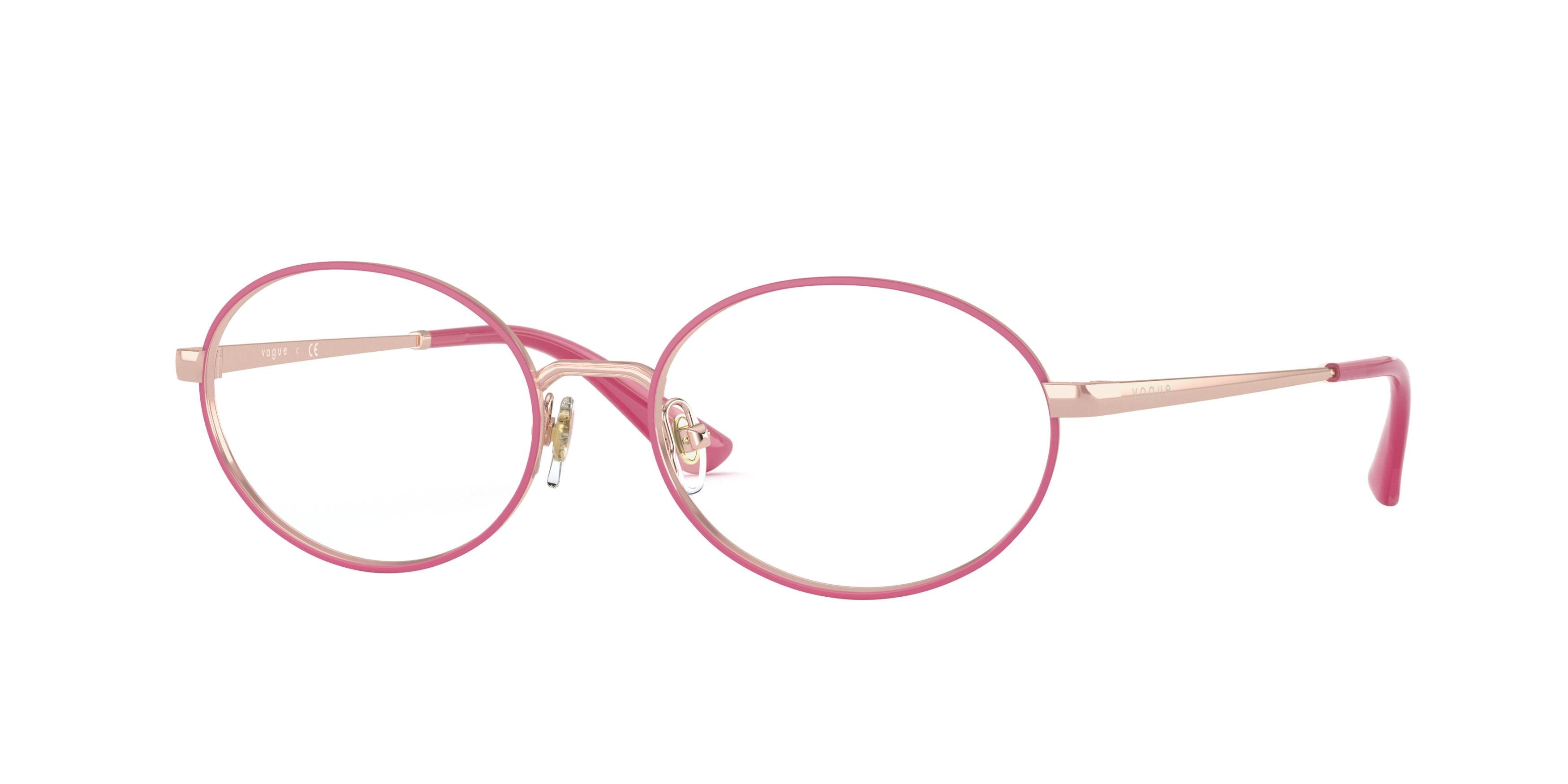 Vogue VO4190 Oval Eyeglasses  5075-Top Fuxia/Rose Gold 51-135-16 - Color Map Violet