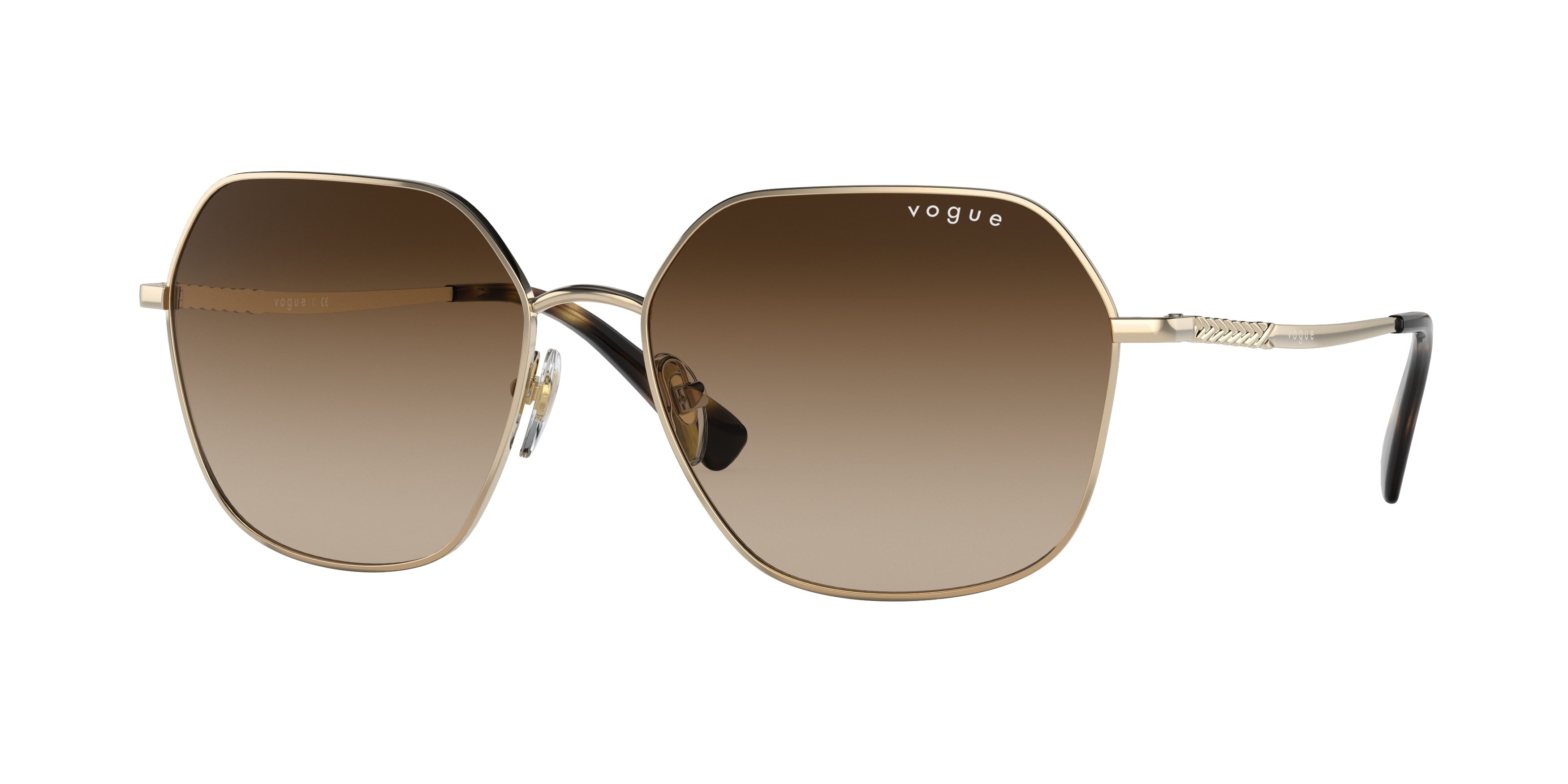Vogue VO4198S Irregular Sunglasses 848/13-Pale Gold 58-140-16 - Color Map Gold