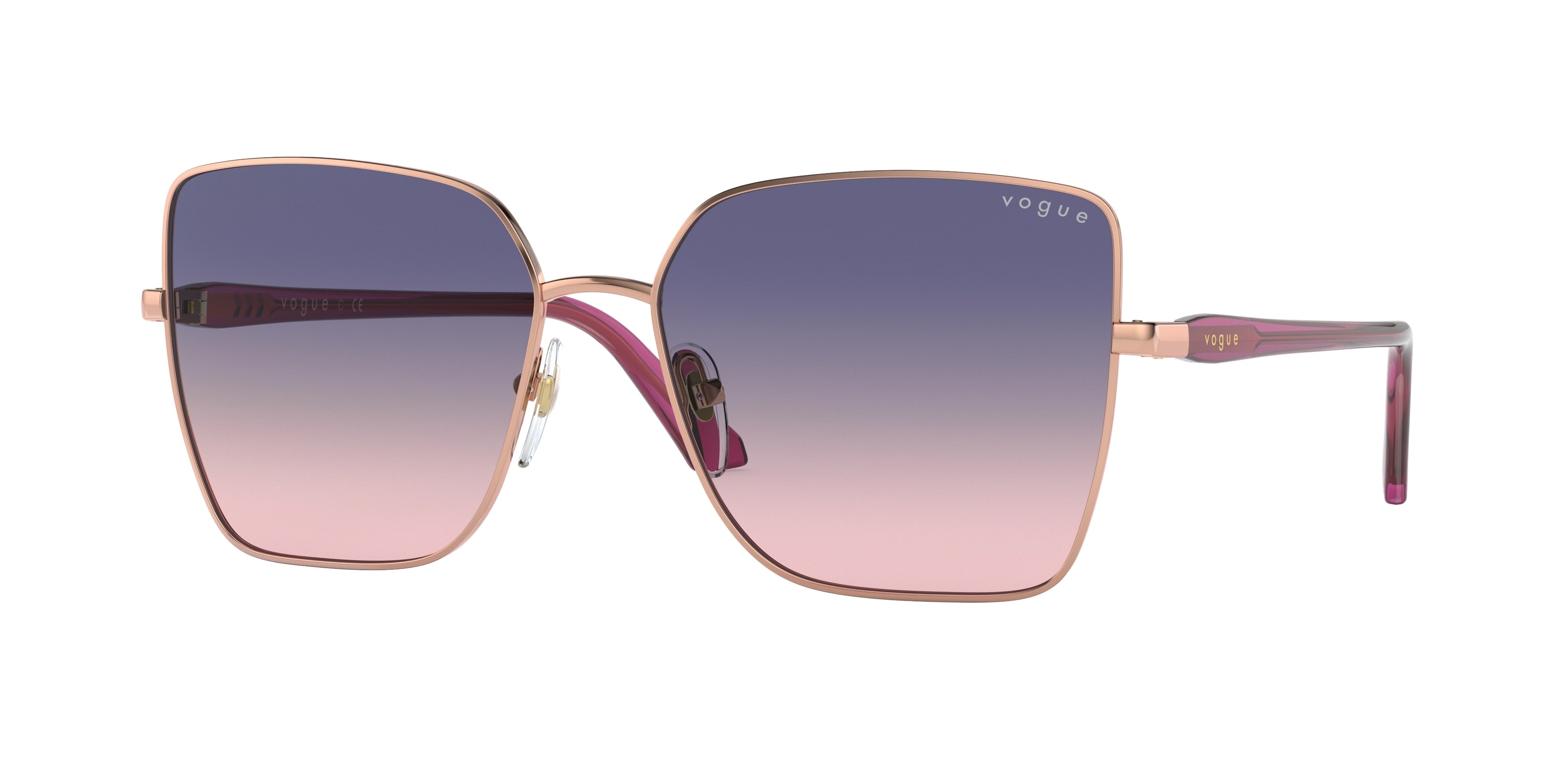 Vogue VO4199S Butterfly Sunglasses 5075I6-Pink Gold 58-140-16 - Color Map Pink