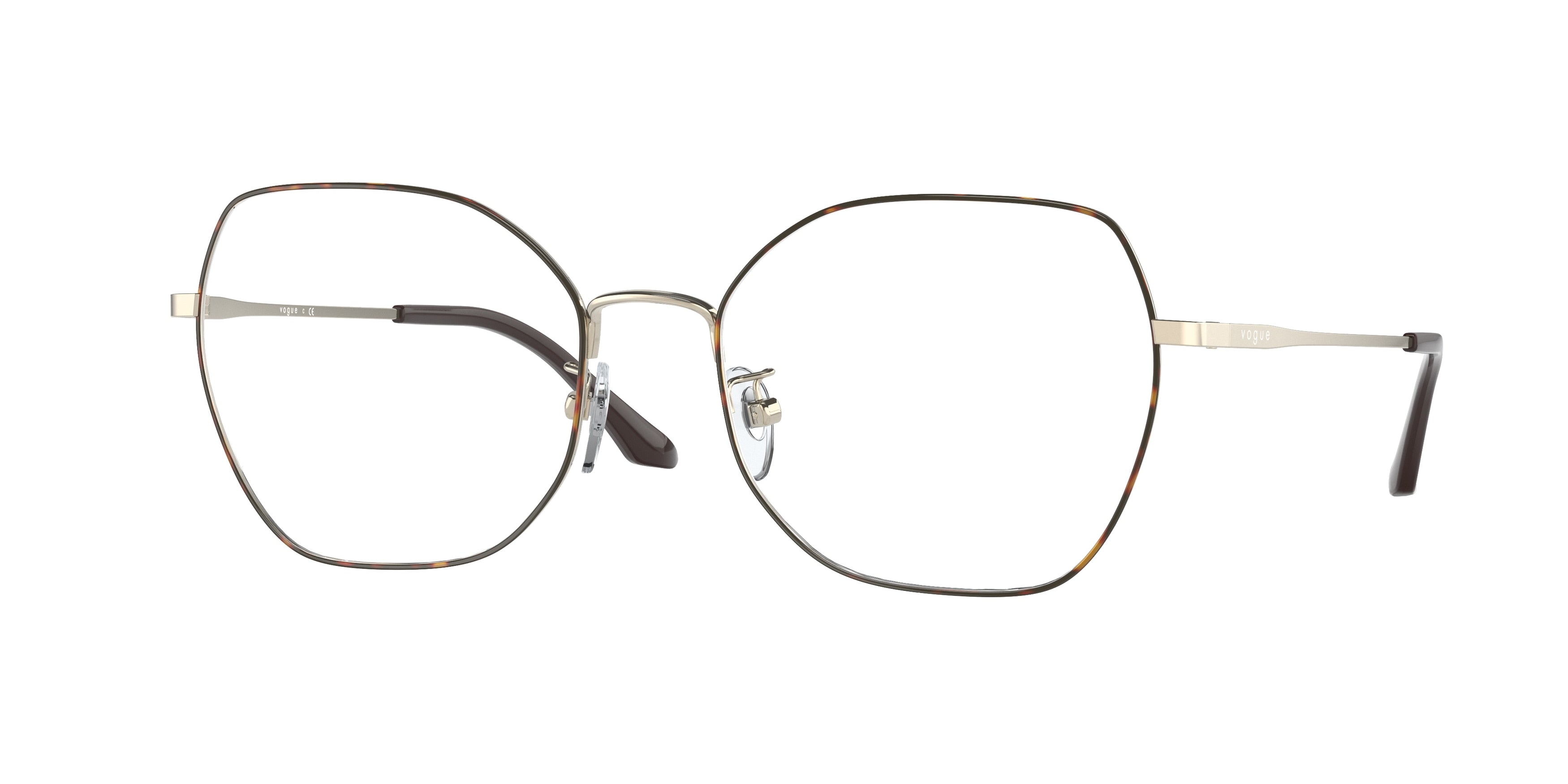 Vogue VO4201D Butterfly Eyeglasses 5078-Top Havana/Pale Gold 55-140-18 - Color Map Brown