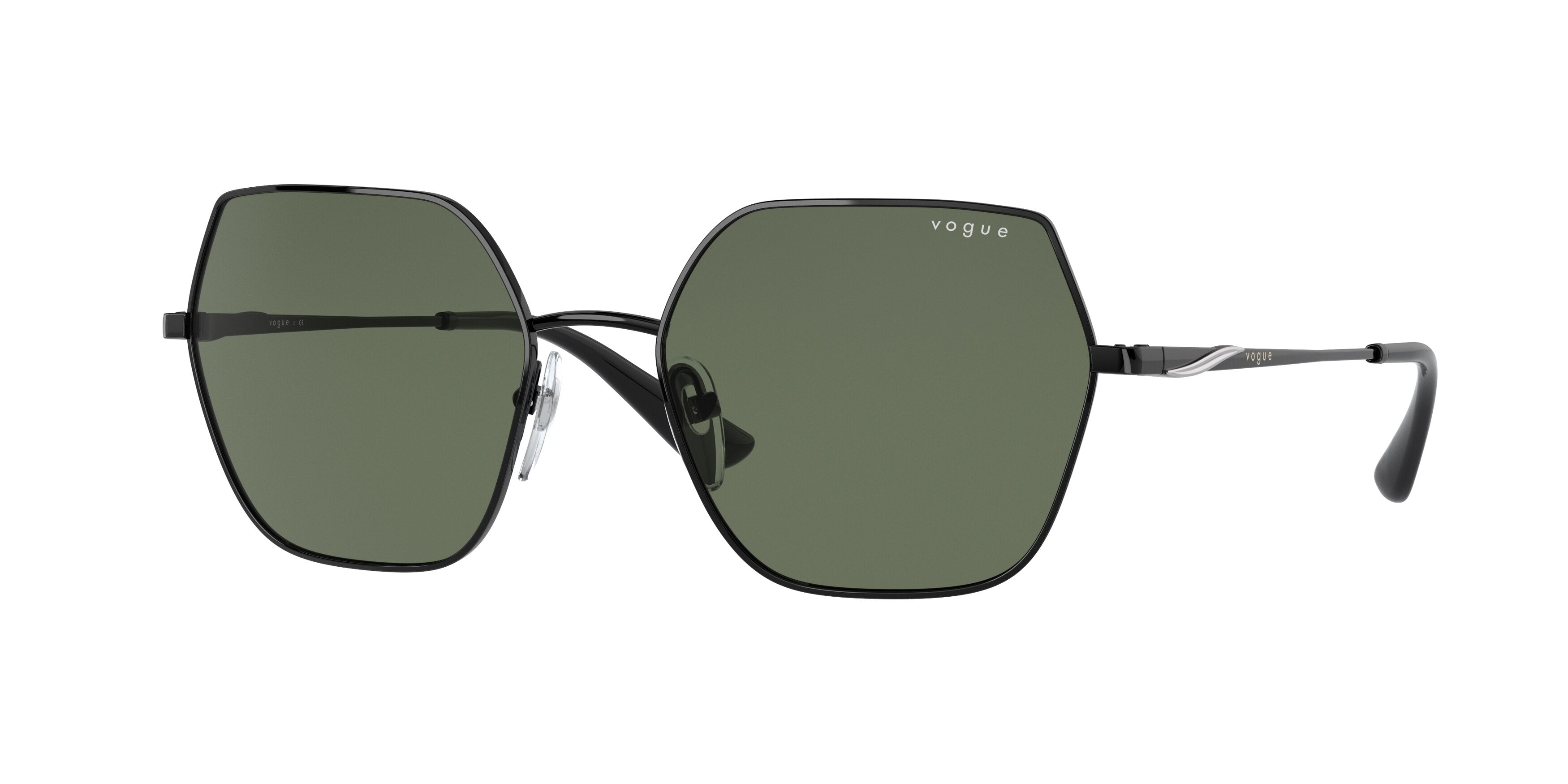 Vogue VO4207S Rectangle Sunglasses  352/71-Black 54-140-18 - Color Map Black