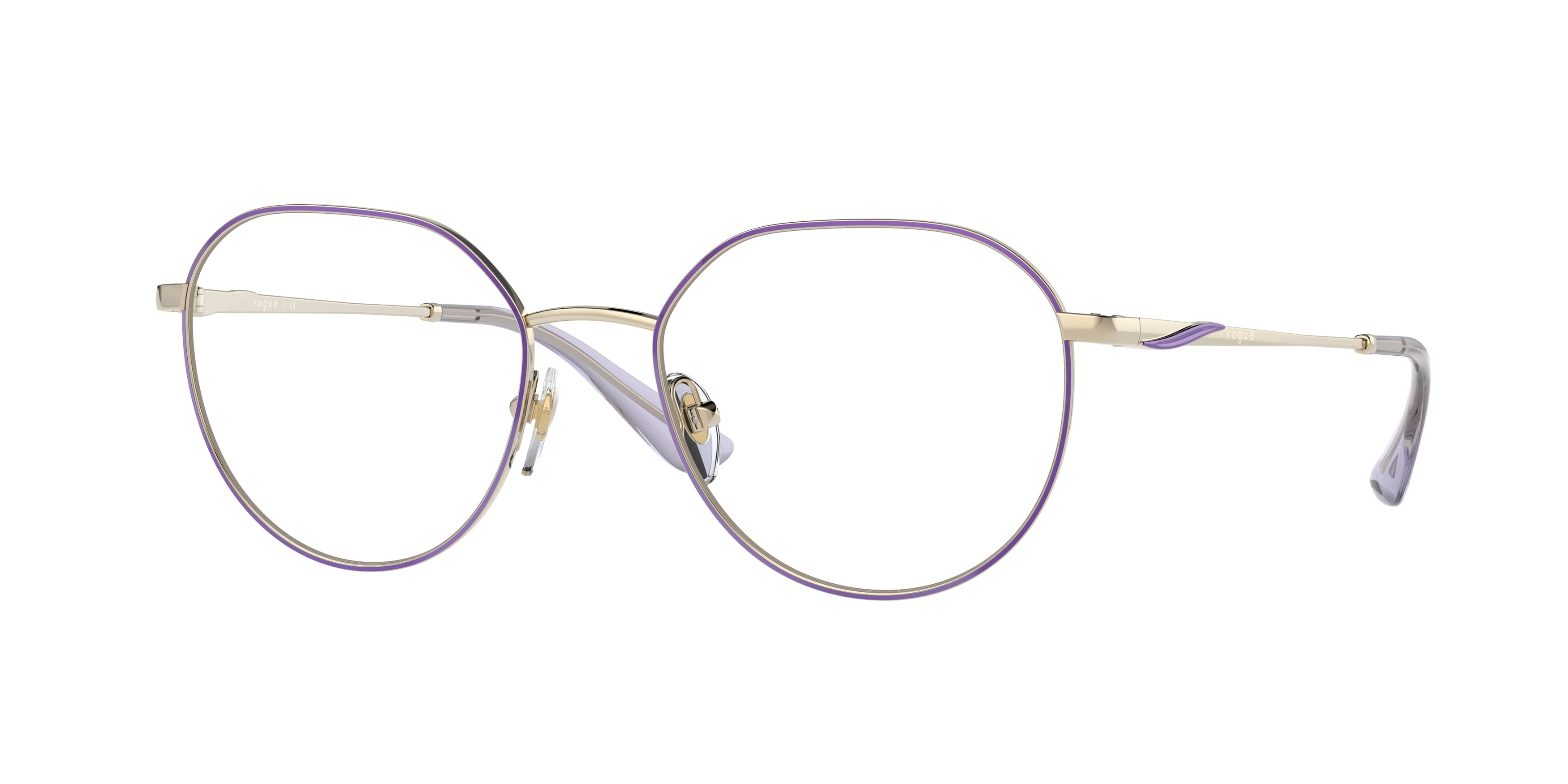 Vogue VO4209 Irregular Eyeglasses 5140-Top Violet/Pale Gold 52-140-18 - Color Map Violet