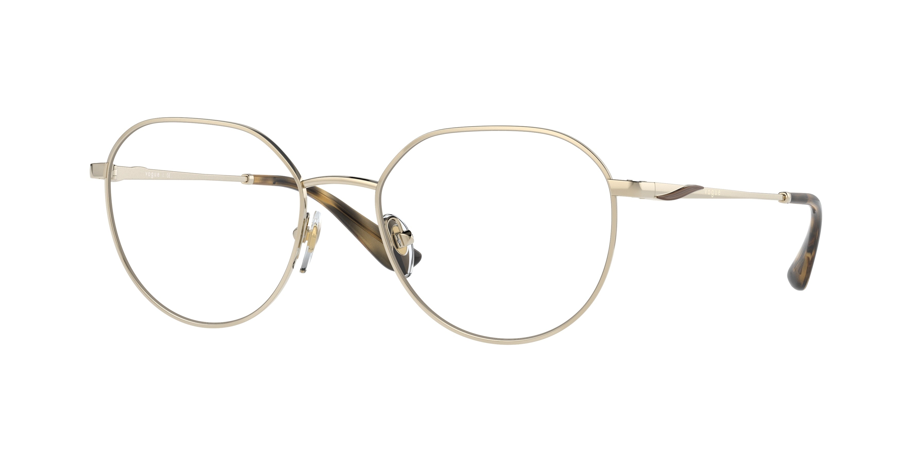 Vogue VO4209 Irregular Eyeglasses 848-Pale Gold 52-140-18 - Color Map Gold