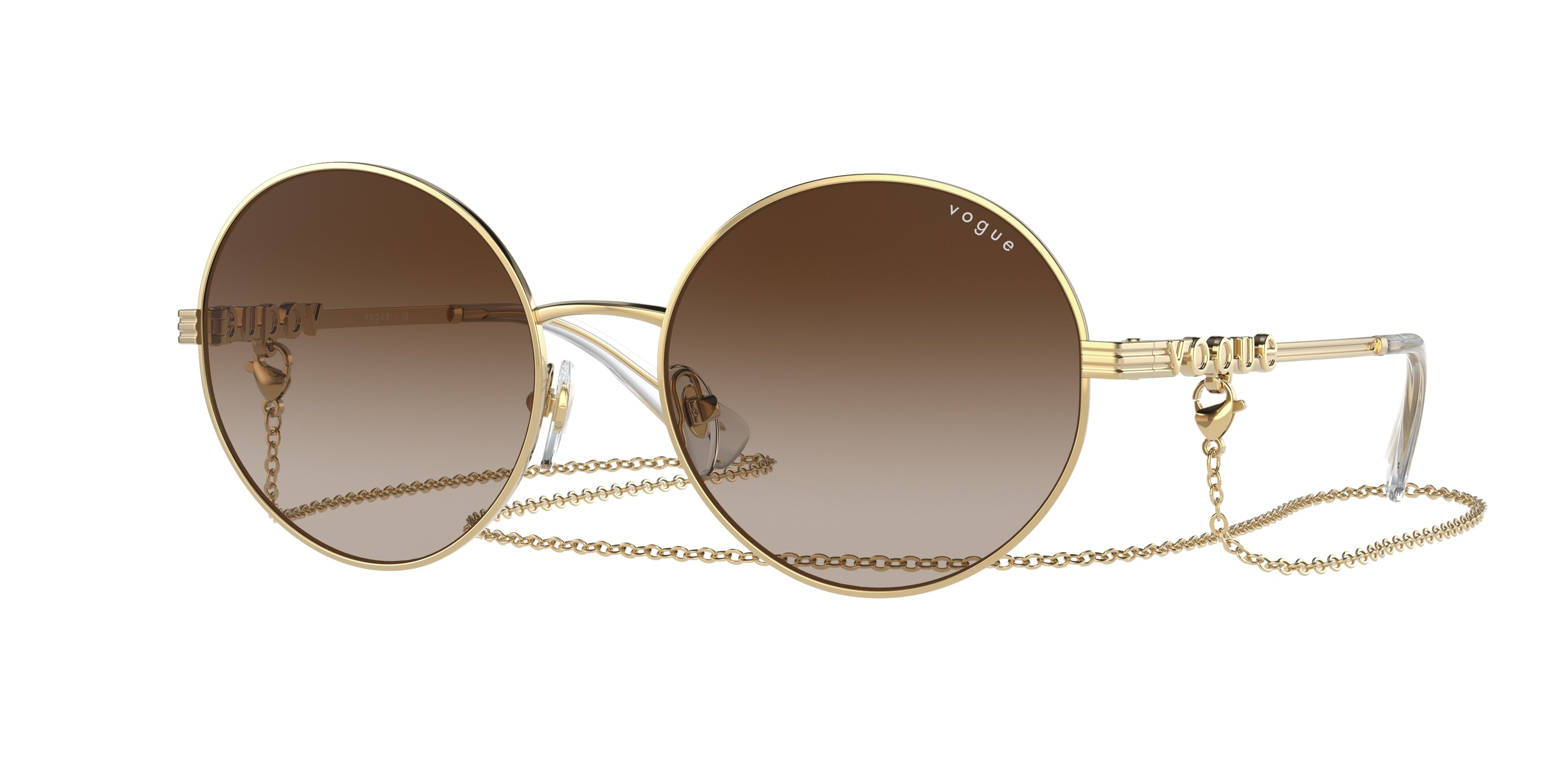 Vogue VO4227S Round Sunglasses  280/13-Gold 53-135-17 - Color Map Gold