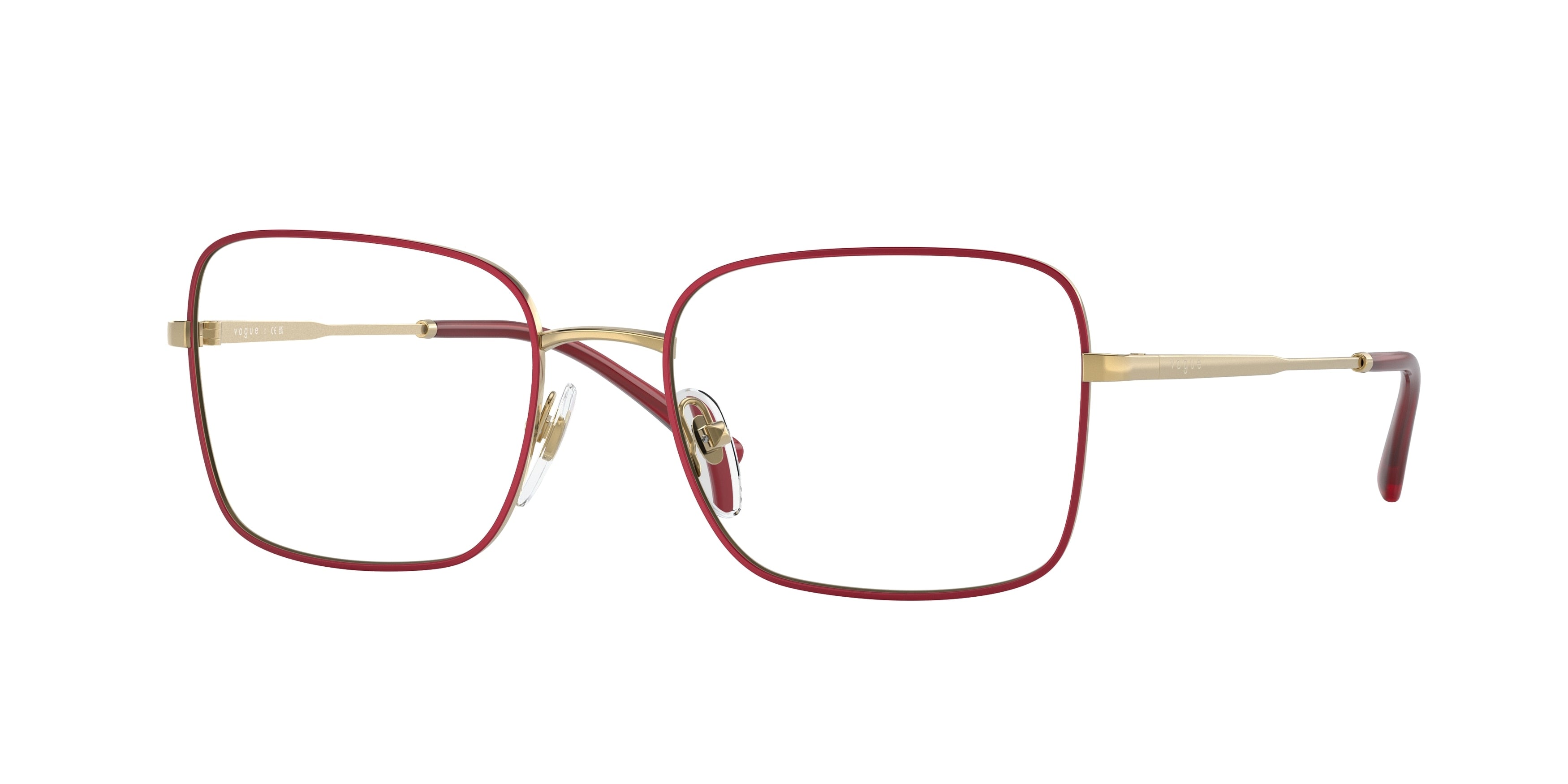 Vogue VO4252 Rectangle Eyeglasses 280-Top Red/Gold 53-135-18 - Color Map Red
