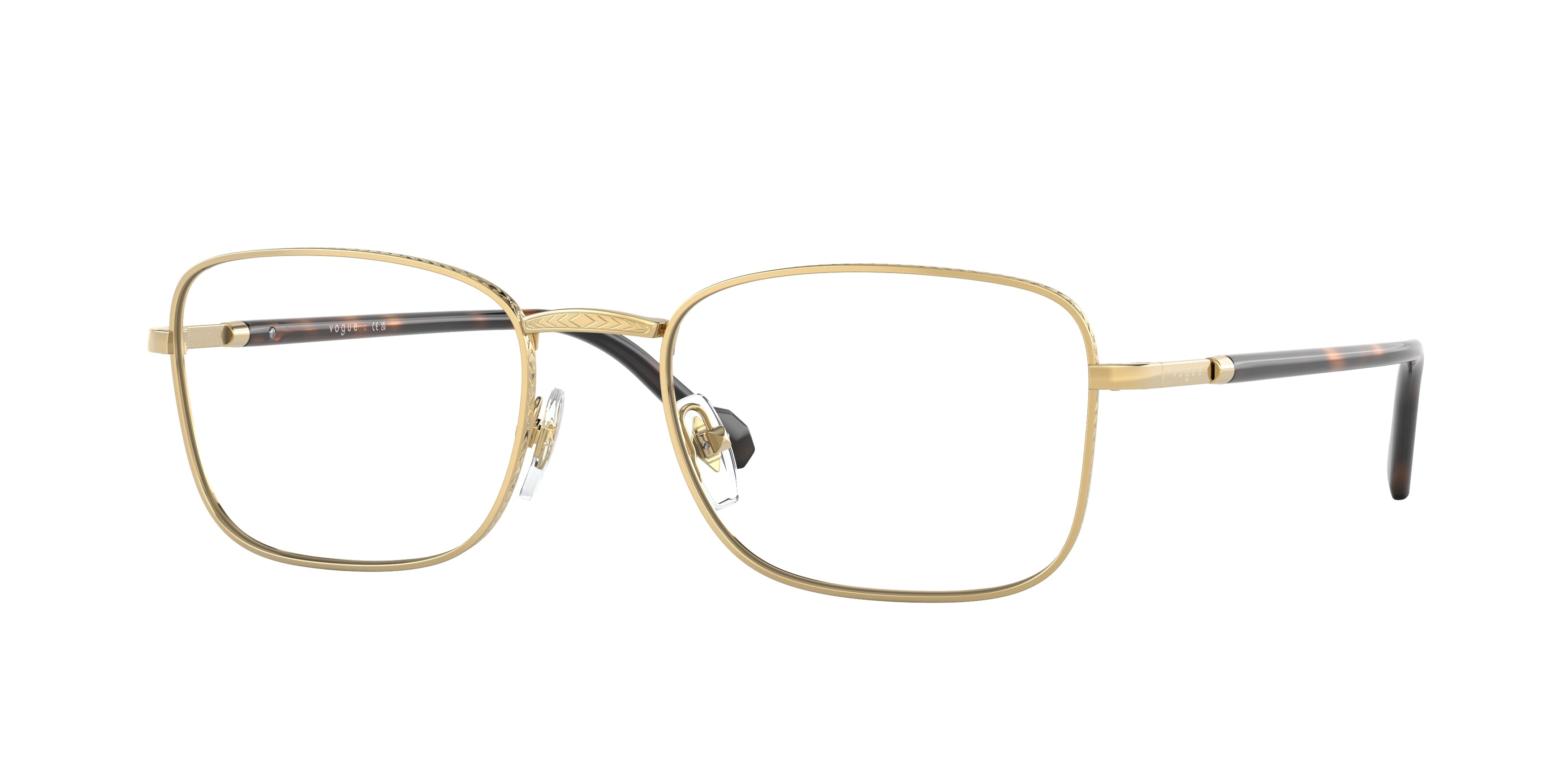 Vogue VO4258 Rectangle Eyeglasses 280-Gold 54-145-19 - Color Map Gold