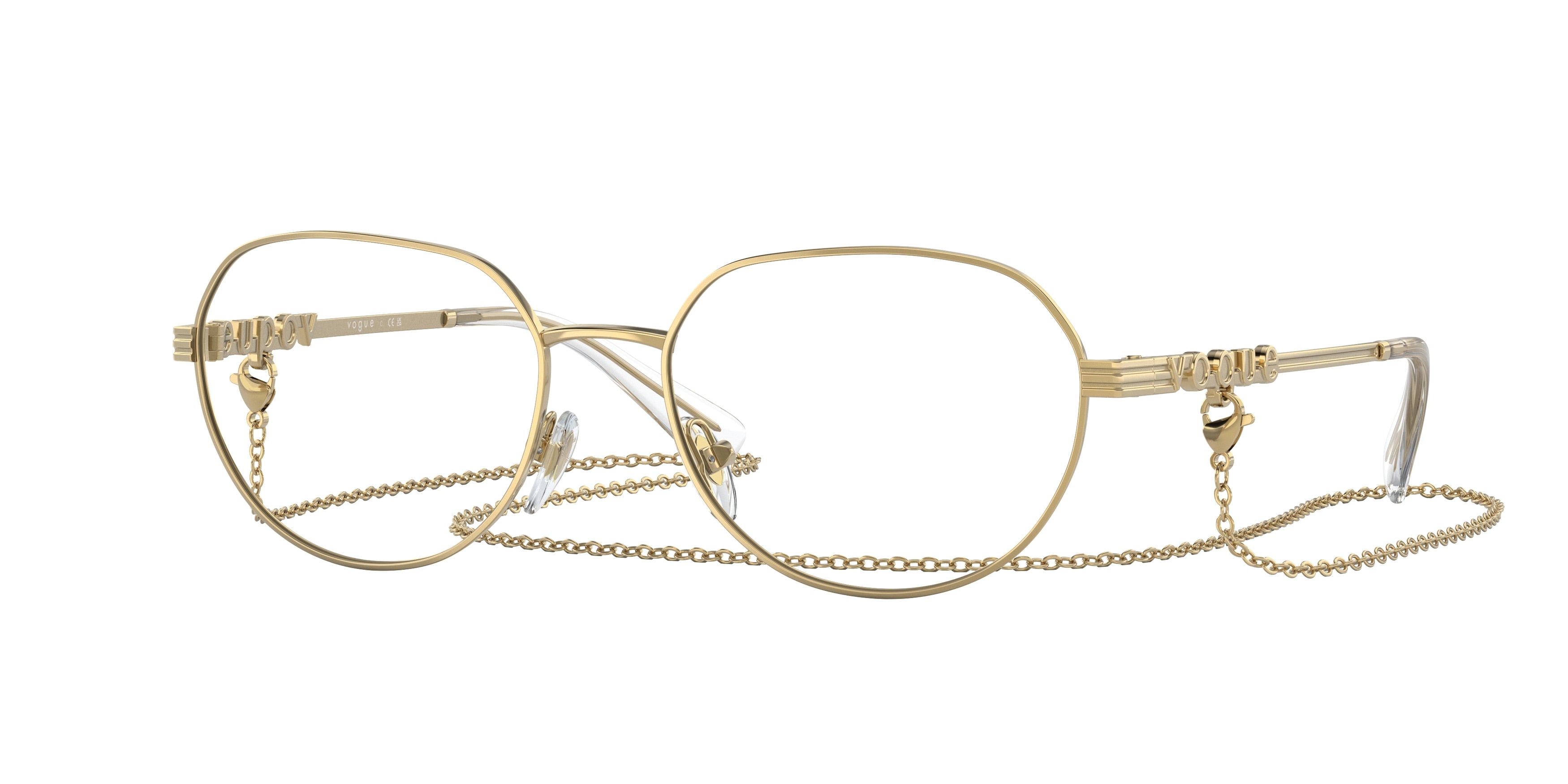 Vogue VO4259 Irregular Eyeglasses 280-Gold 53-135-17 - Color Map Gold