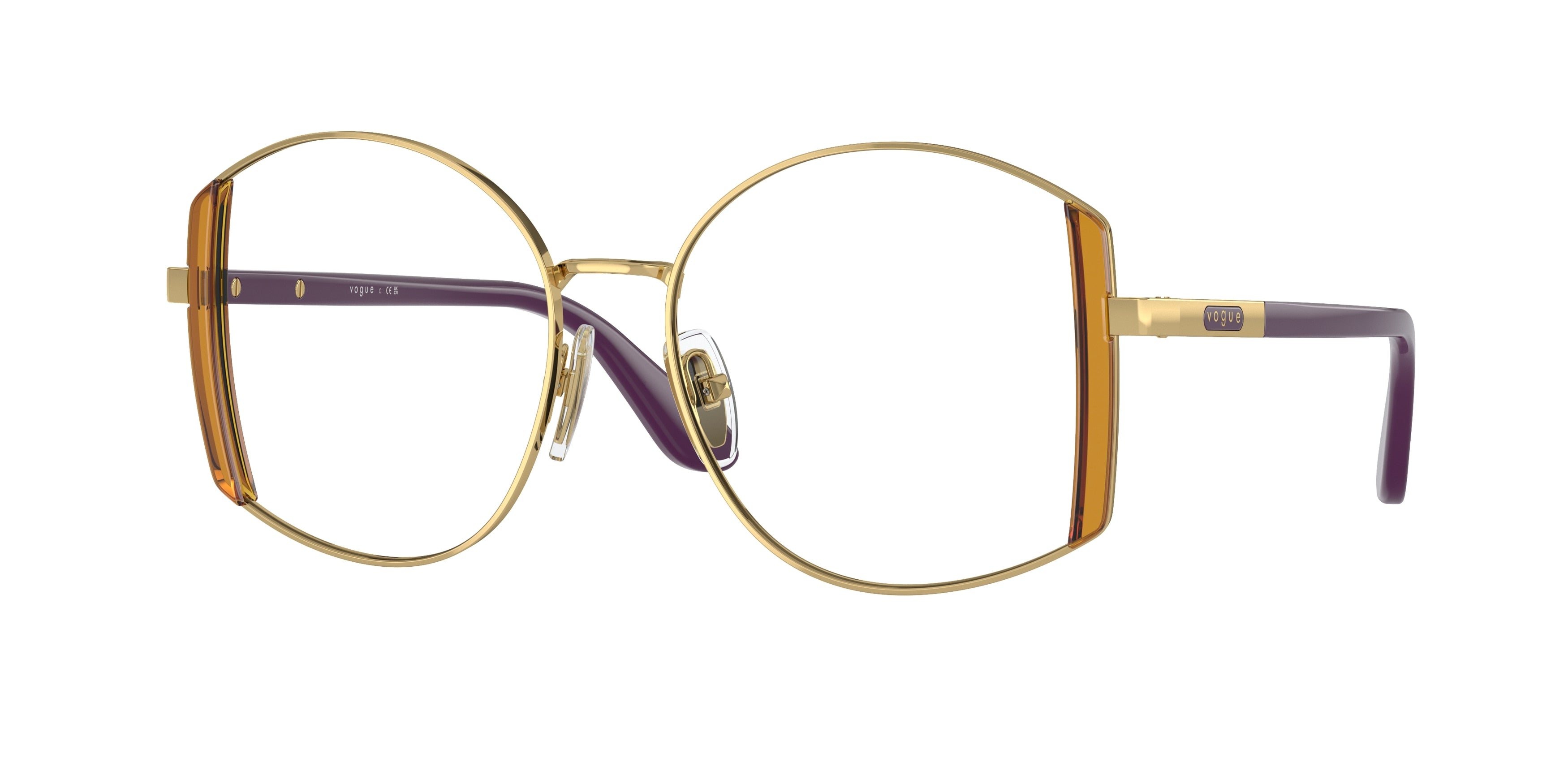 Vogue VO4269 Irregular Eyeglasses 280-Gold 53-140-16 - Color Map Gold