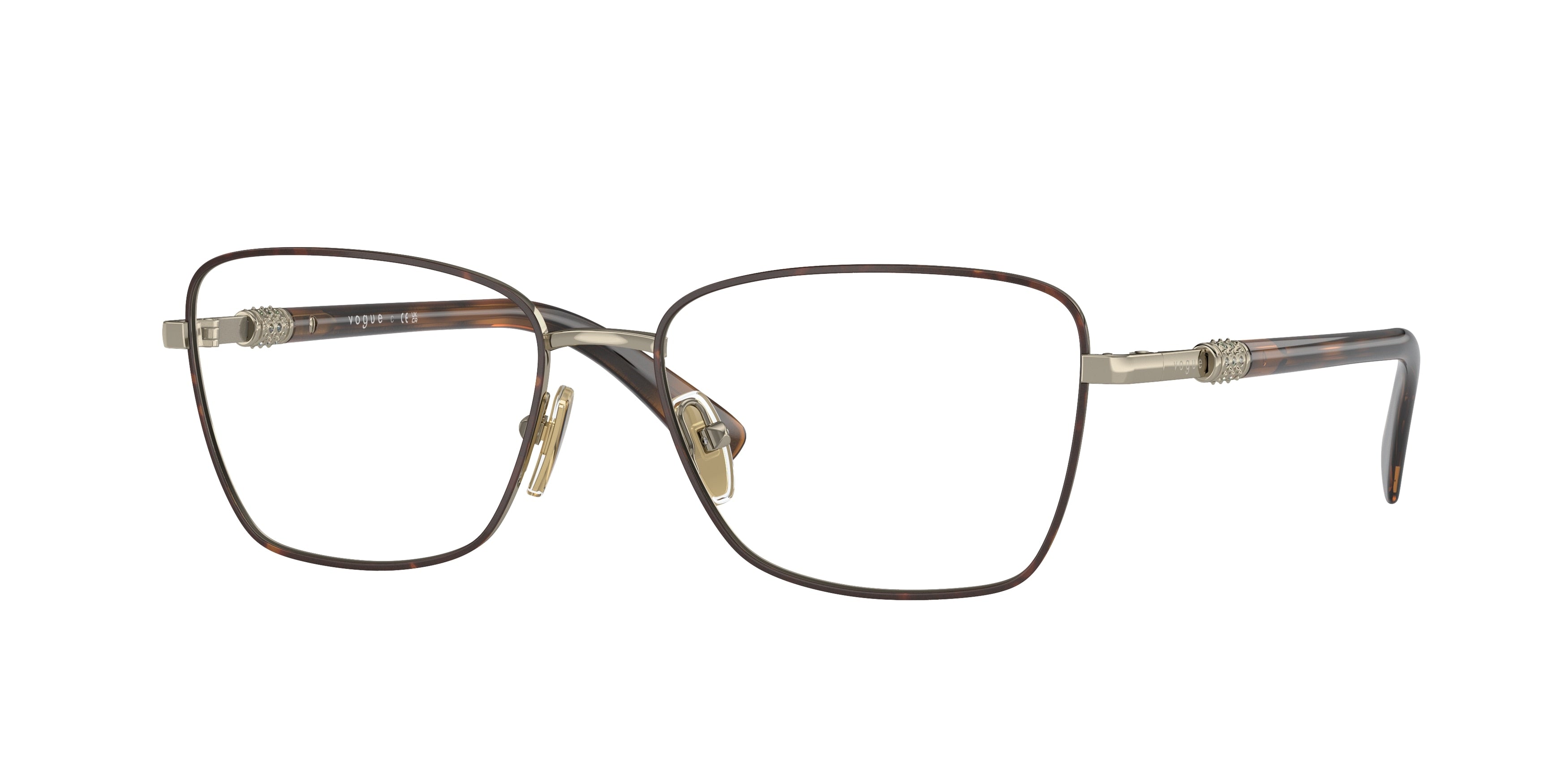 Vogue VO4271B Butterfly Eyeglasses  5078-Top Havana/Pale Gold 54-135-16 - Color Map Brown