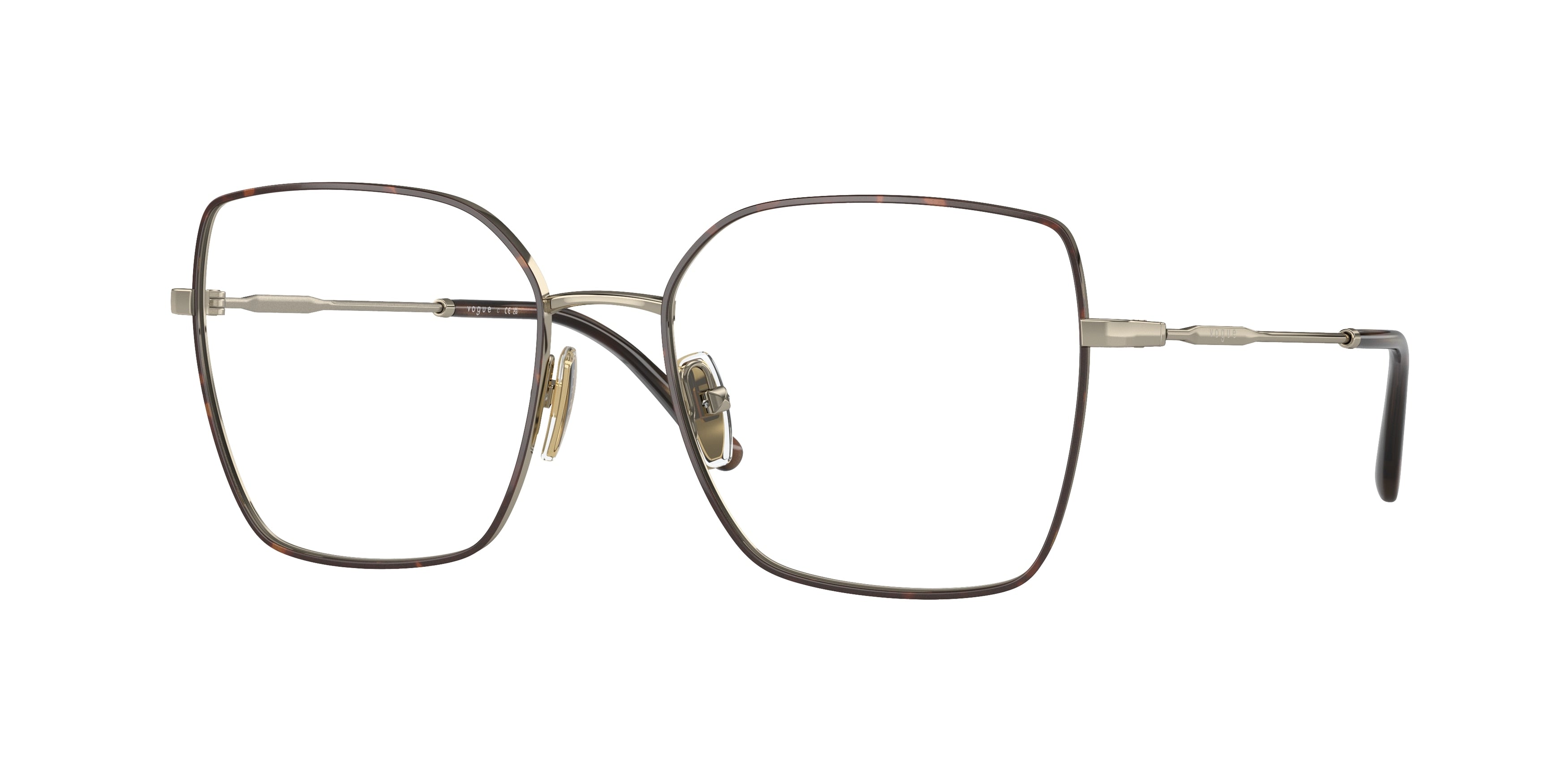 Vogue VO4274 Irregular Eyeglasses 5078-Top Havana/Pale Gold 53-135-17 - Color Map Brown