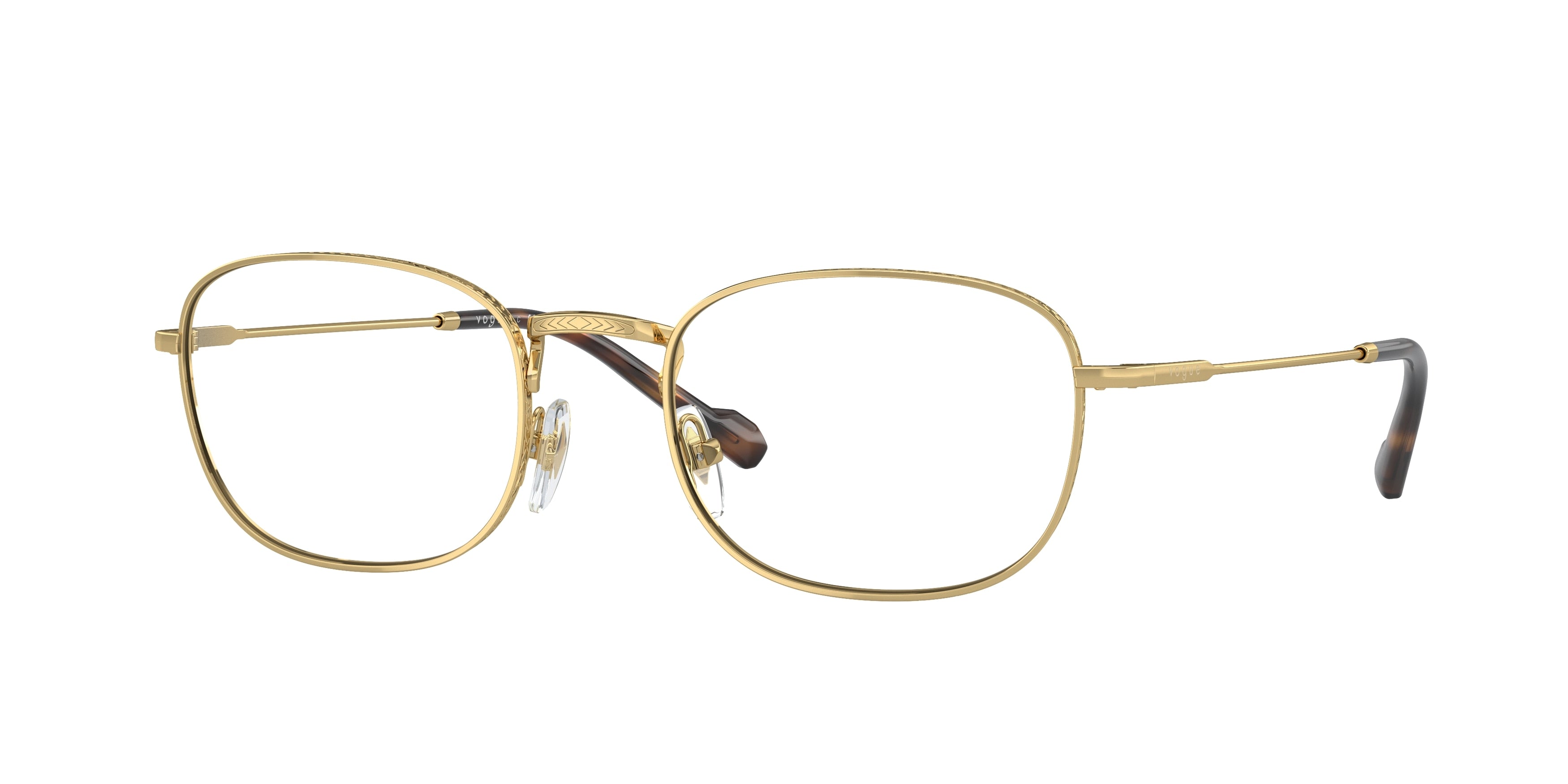 Vogue VO4275 Pillow Eyeglasses 280-Gold 52-145-20 - Color Map Gold
