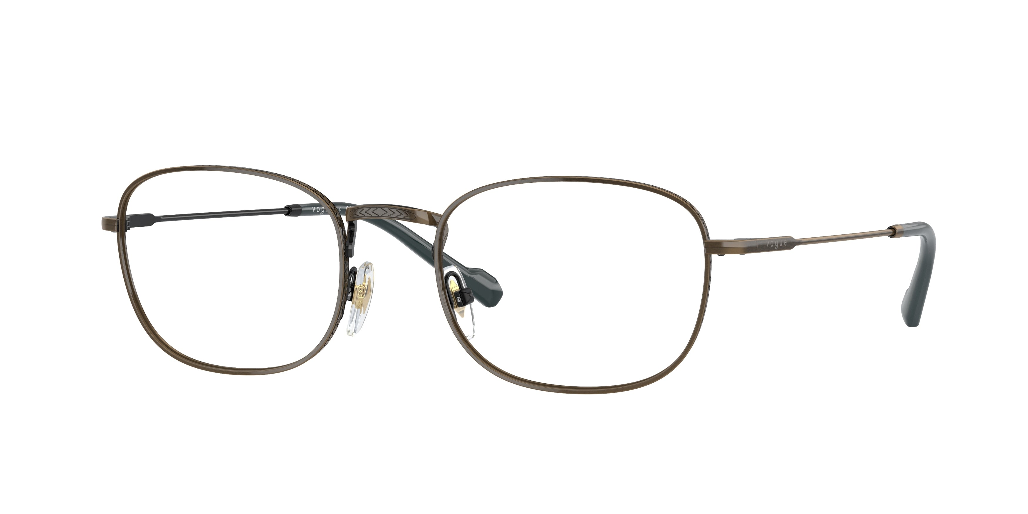 Vogue VO4275 Pillow Eyeglasses 5137-Gold Antique 54-145-20 - Color Map Gold