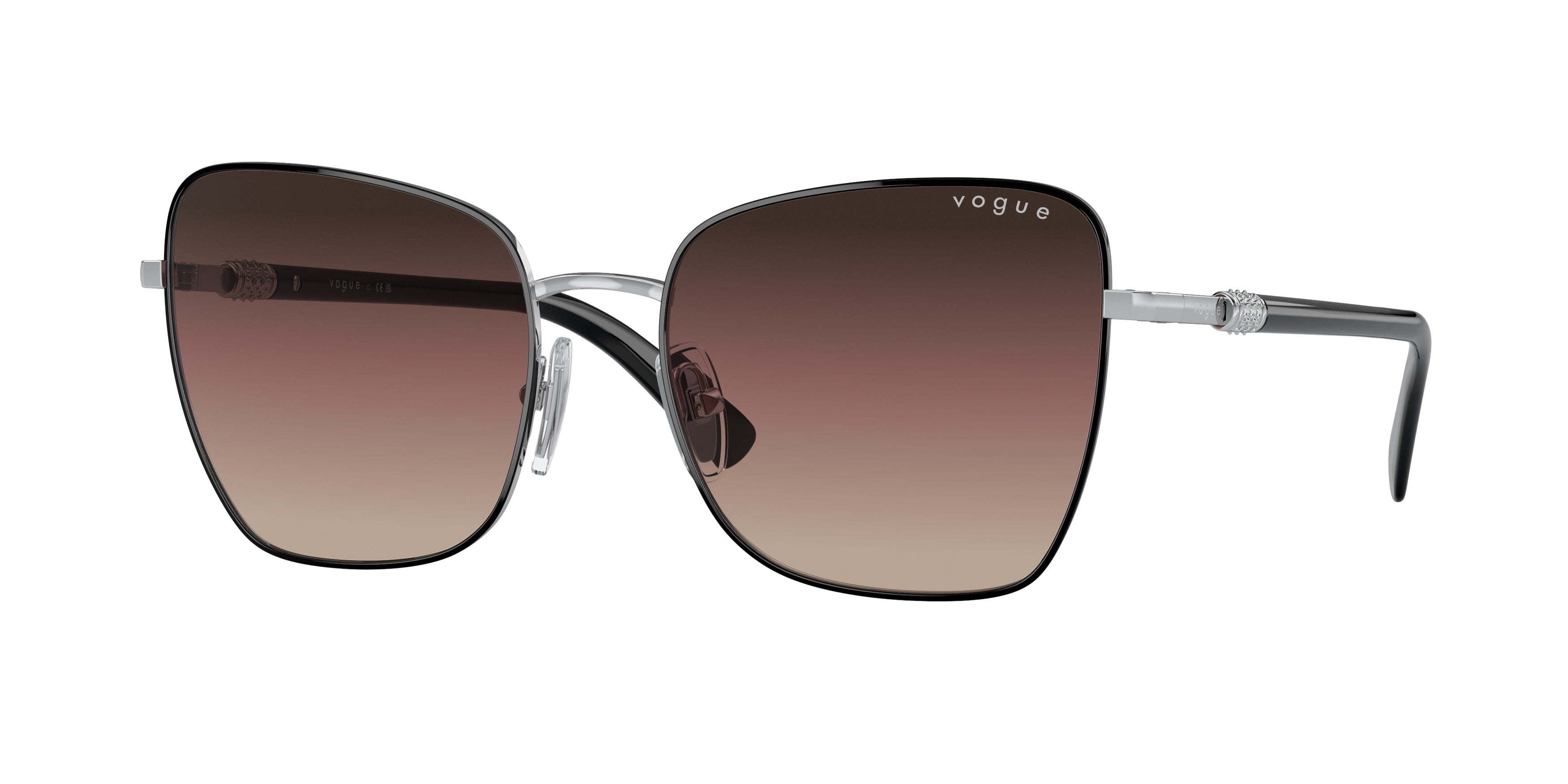 Vogue VO4277SB Butterfly Sunglasses 352/E2-Top Black/Silver 56-140-18 - Color Map Black