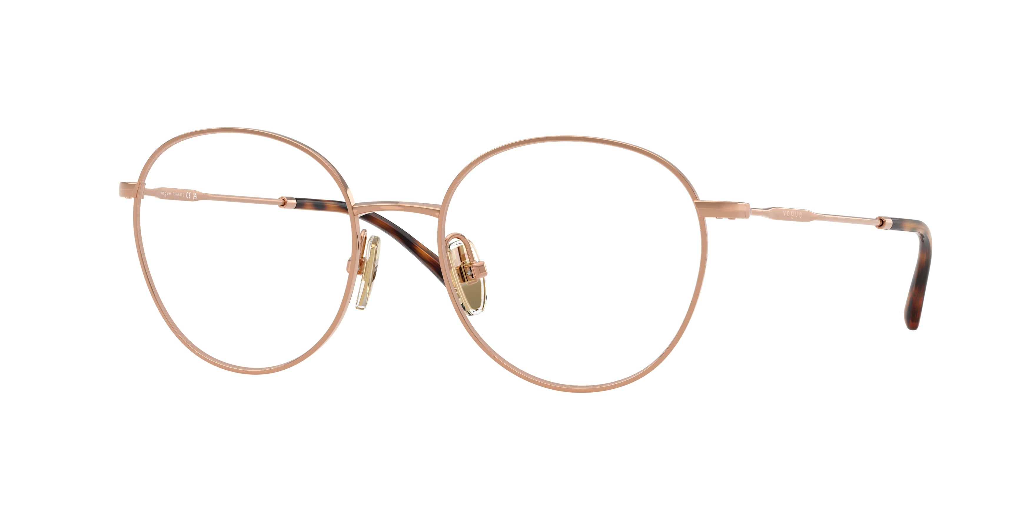 Vogue VO4280T Phantos Eyeglasses 5192-Rose Gold 51-140-18 - Color Map Gold