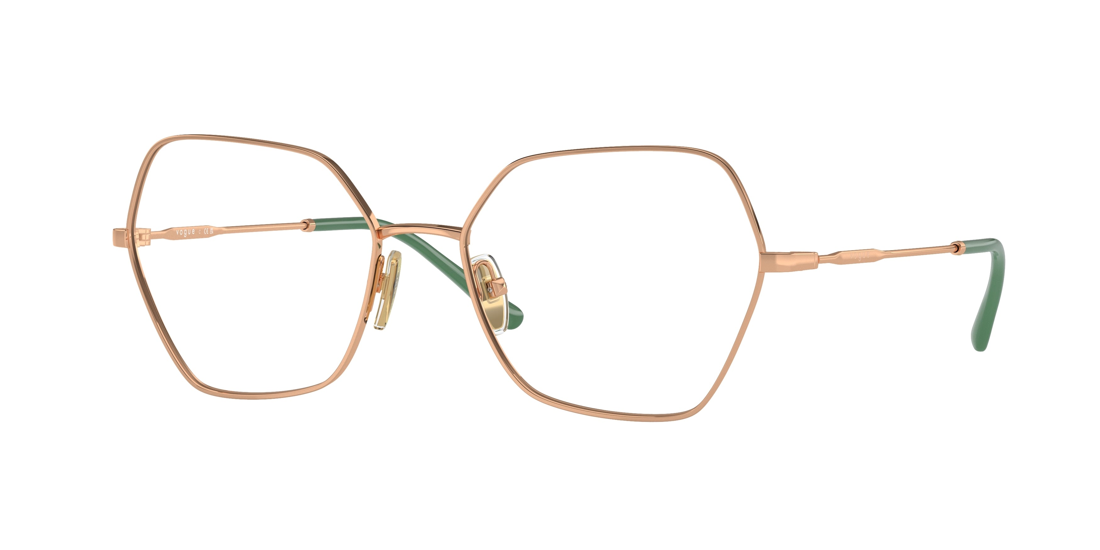Vogue VO4281 Irregular Eyeglasses 5152-Rose Gold 54-140-17 - Color Map Gold