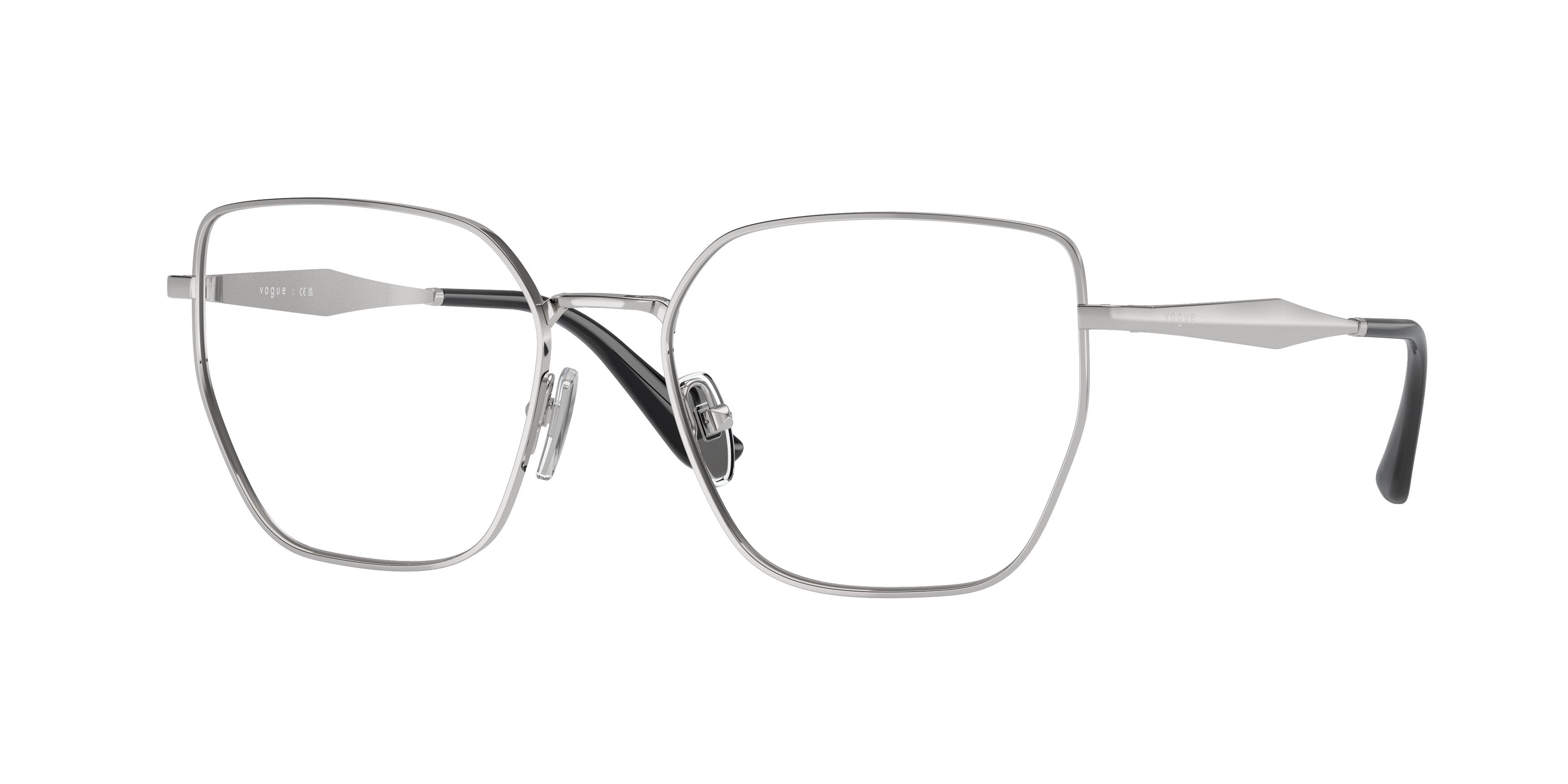 Vogue VO4283 Irregular Eyeglasses 323-Silver 53-140-17 - Color Map Silver