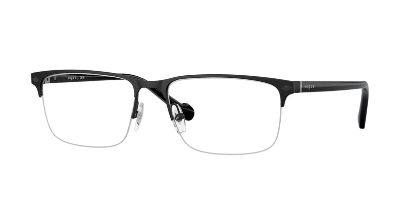 Vogue VO4292 Rectangle Eyeglasses 352S-Black 56-145-17 - Color Map Black