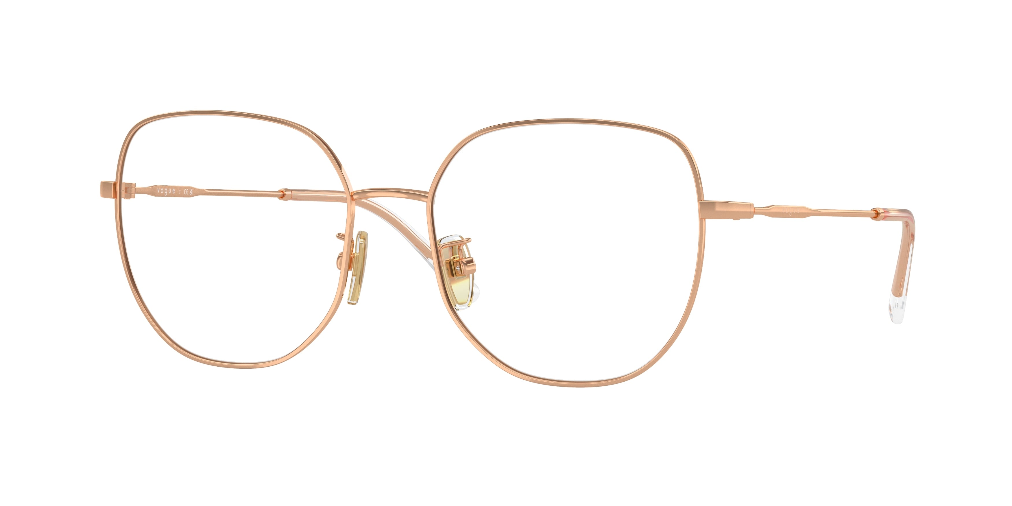 Vogue VO4296D Irregular Eyeglasses 5152-Rose Gold 54-140-17 - Color Map Gold